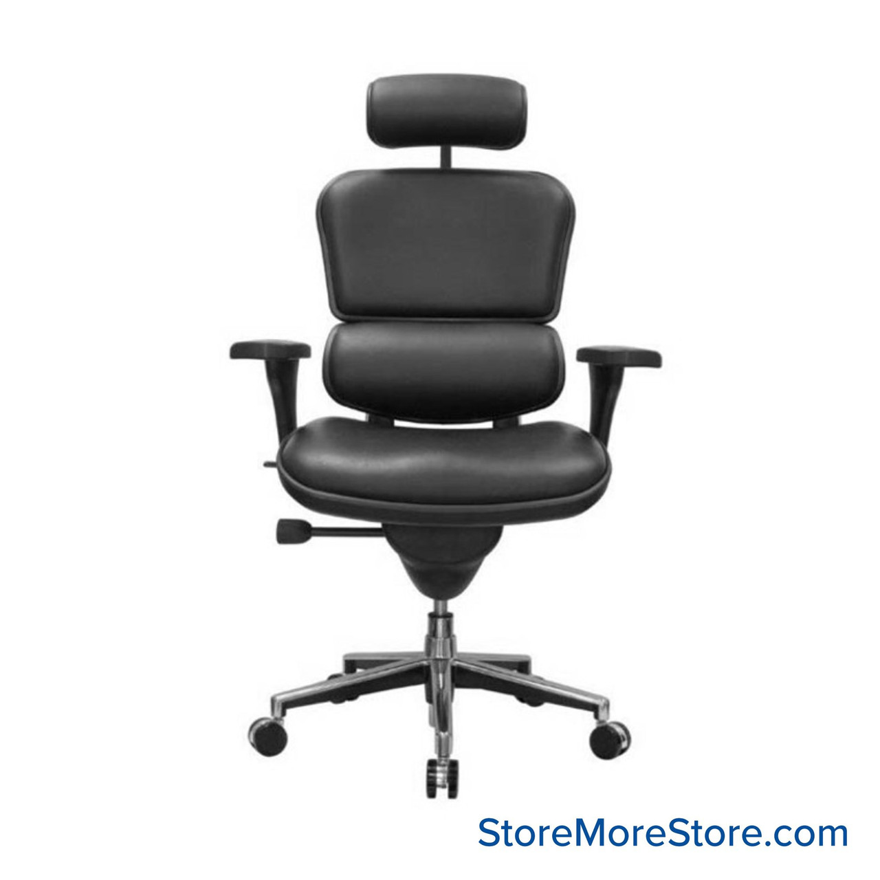 Ergohuman Office Chair, 46" High, Leather, High Back Executive w/ Headrest