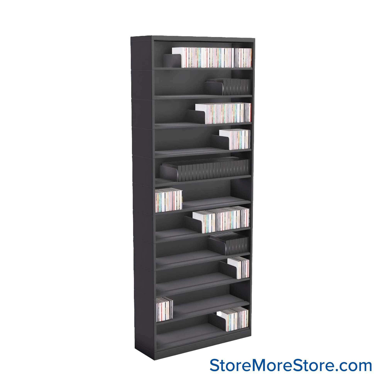 Media Shelving, 30" W x 77.25" H