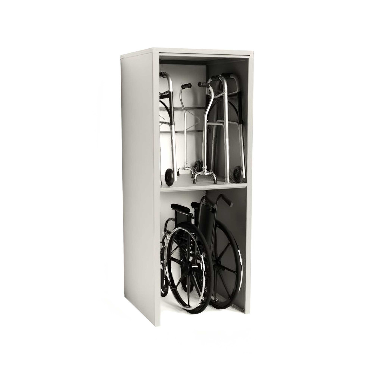 Wheelchair and Walker Shelving, 30" W x 30" D x 76" H