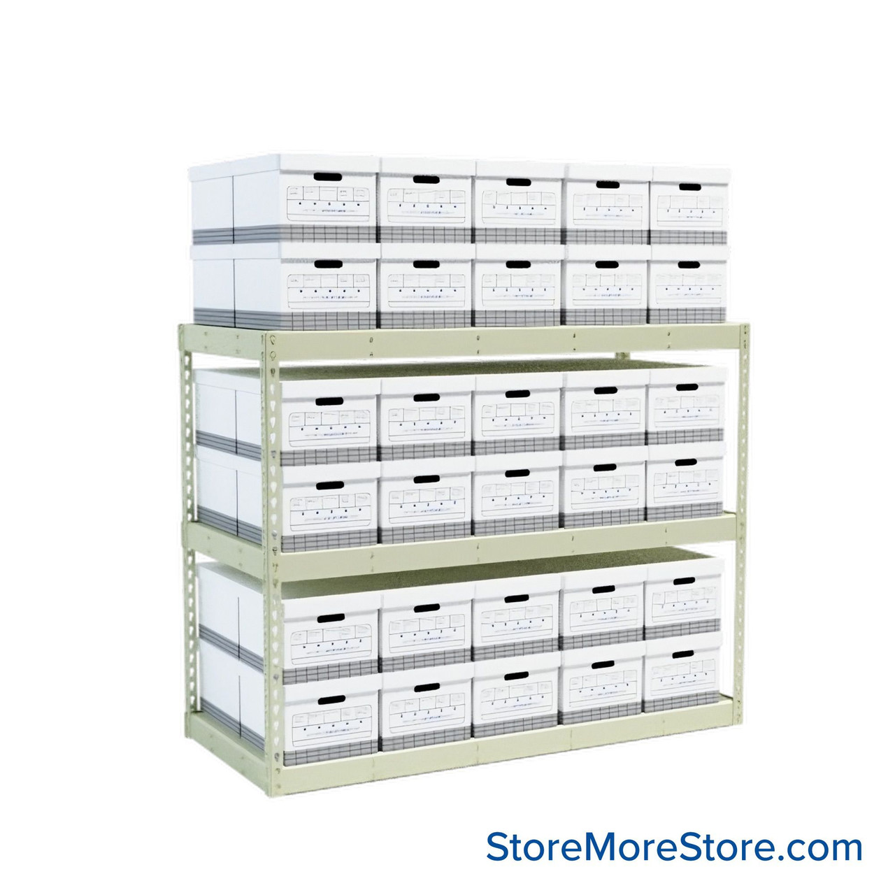File Box Rack, 69" W x 30" D x 60" H, Starter Unit, Steel