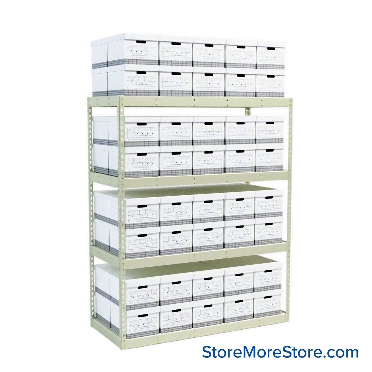 File Box Rack, 69" W x 30" D x 84" H, Starter Unit, No Decking
