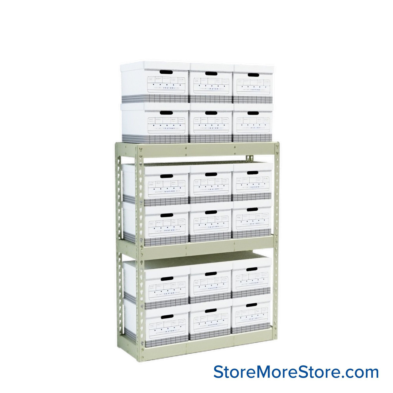 File Box Rack, 42" W x 15" D x 60" H, Starter Unit, No Decking