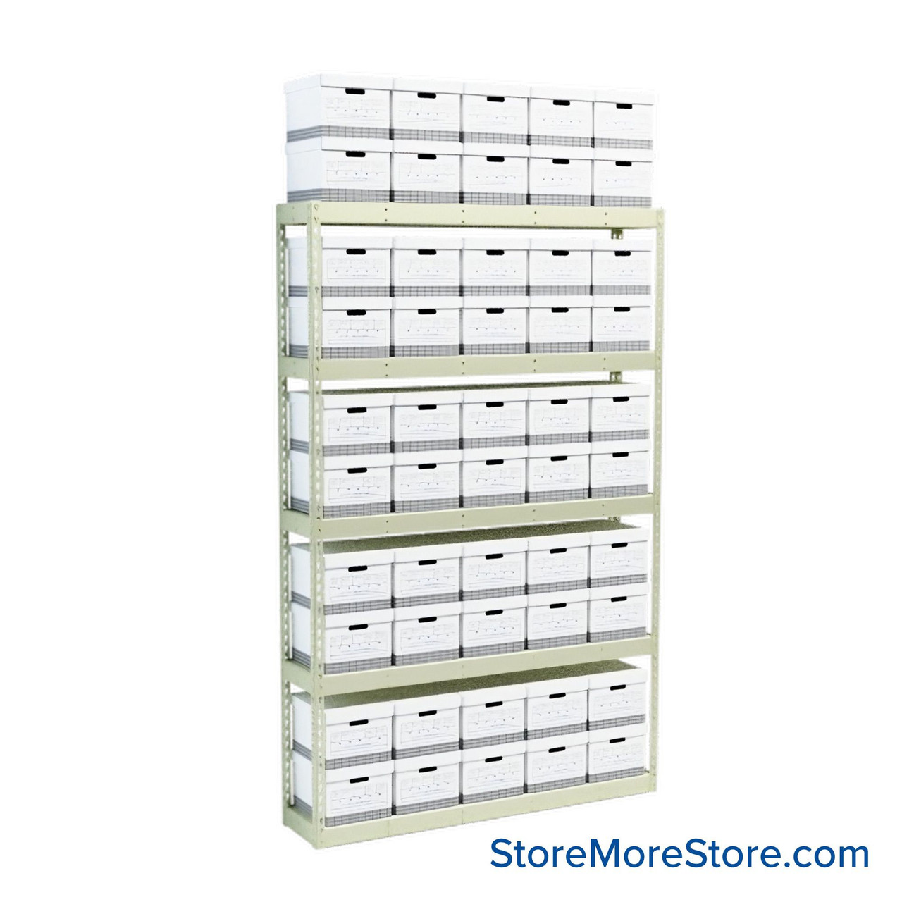 File Box Rack, 69" W x 15" D x 108" H, Starter Unit, Steel