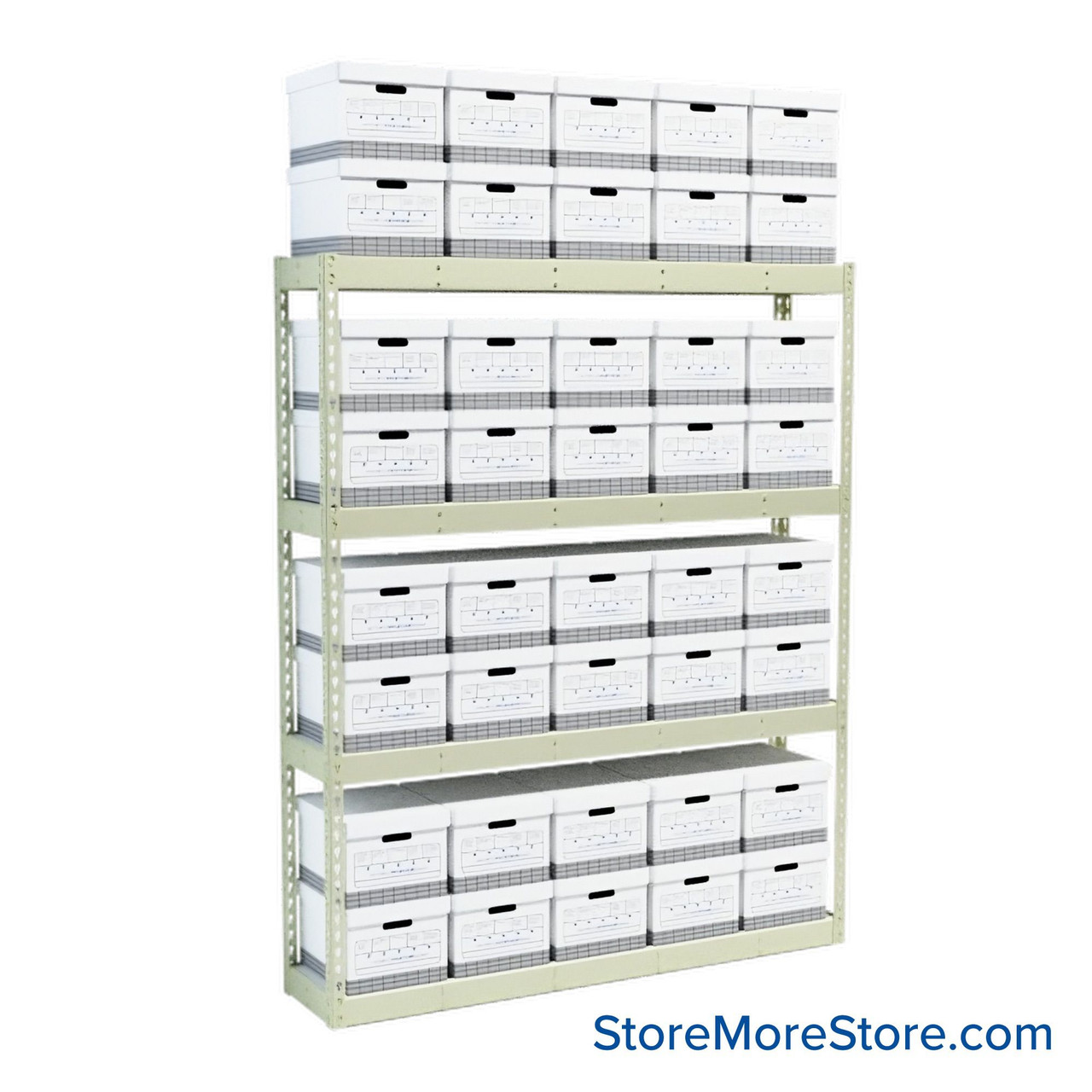 File Box Rack, 69" W x 15" D x 84" H, Starter Unit, Steel