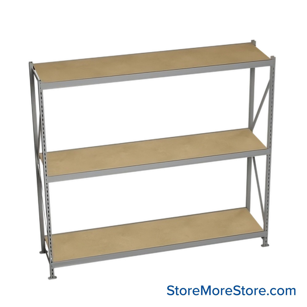 Wide Span Storage Racks, 96" W x 24" D x 123" H, No Decking, Without Foot Plates