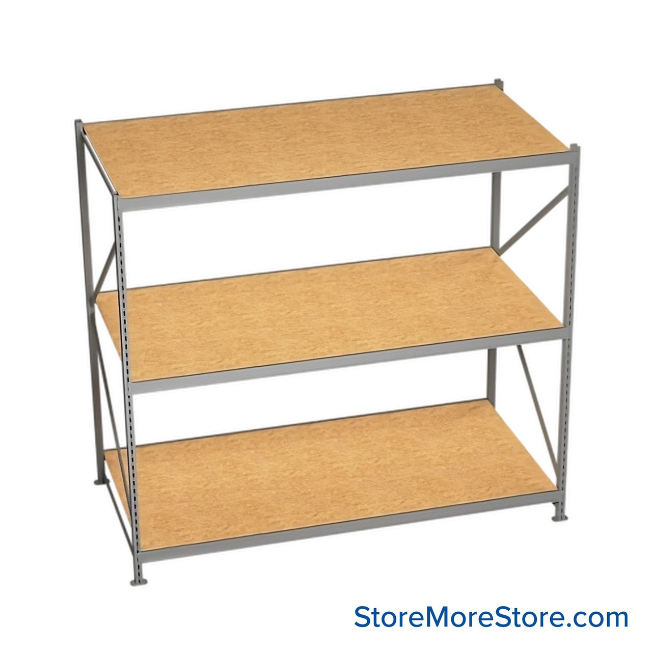Wide Span Storage Racks, 96" W x 48" D x 87" H, No Decking, Without Foot Plates