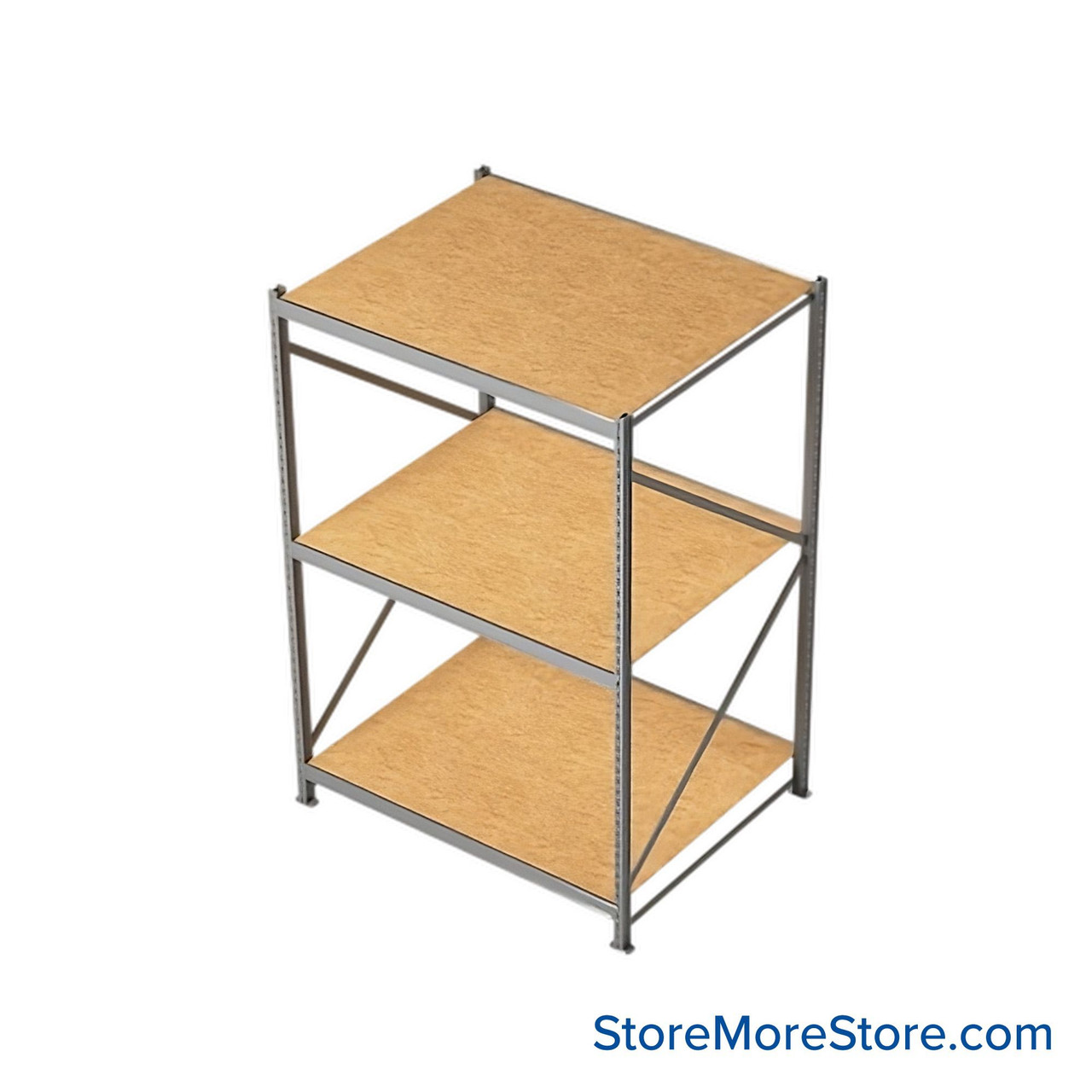 Wide Span Storage Racks, 60" W x 48" D x 87" H, No Decking, Includes Foot Plates
