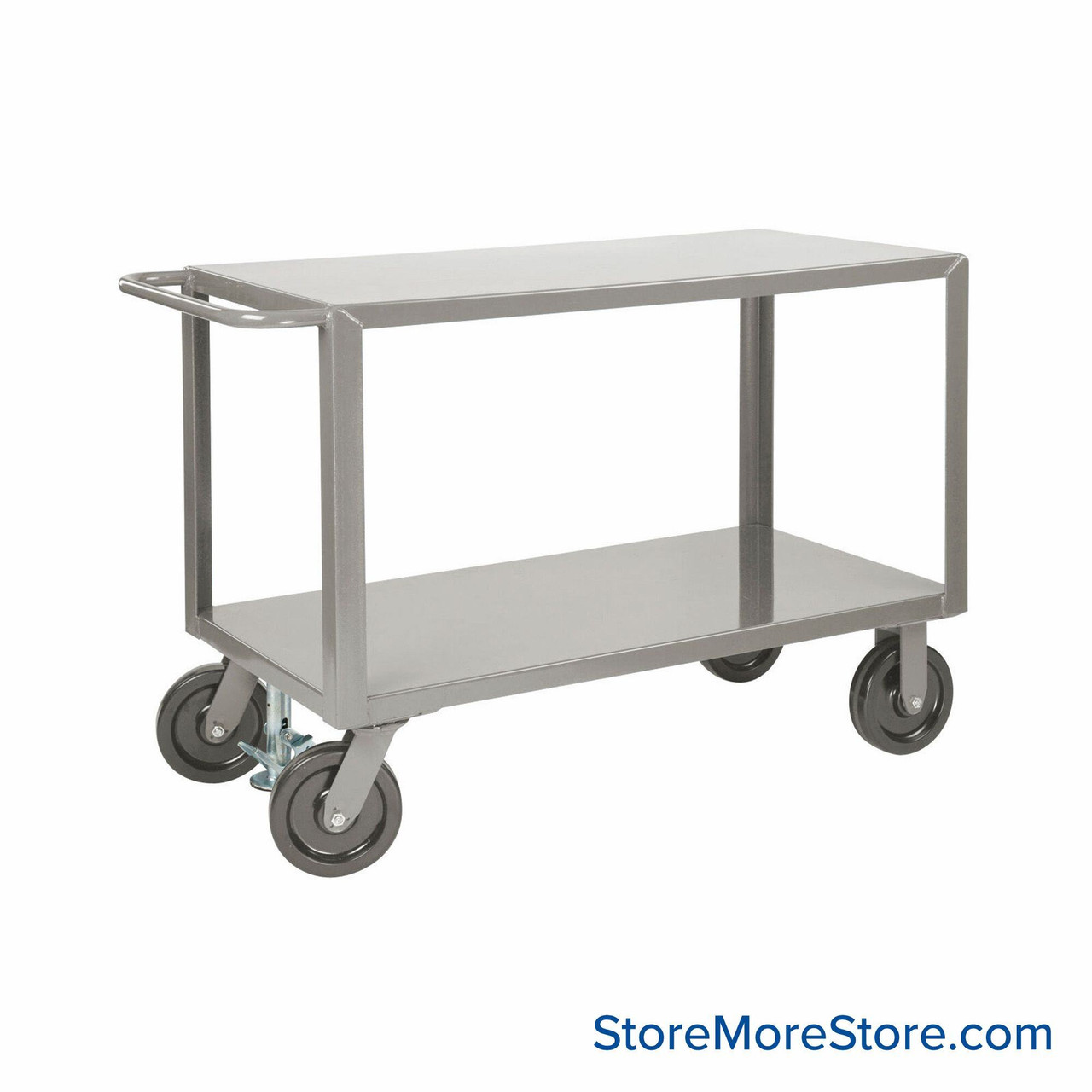 Heavy Duty Truck Cart, 36" W x 72" D, 2 Rigid, 2 Swivel w/ Floor Lock Casters