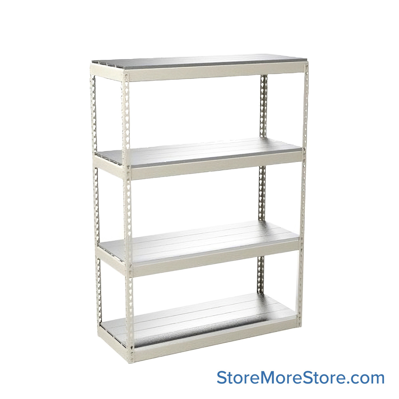 Bulk Storage Racks, 60" W x 24" D x 84" H, Channel Beam, Steel Decking