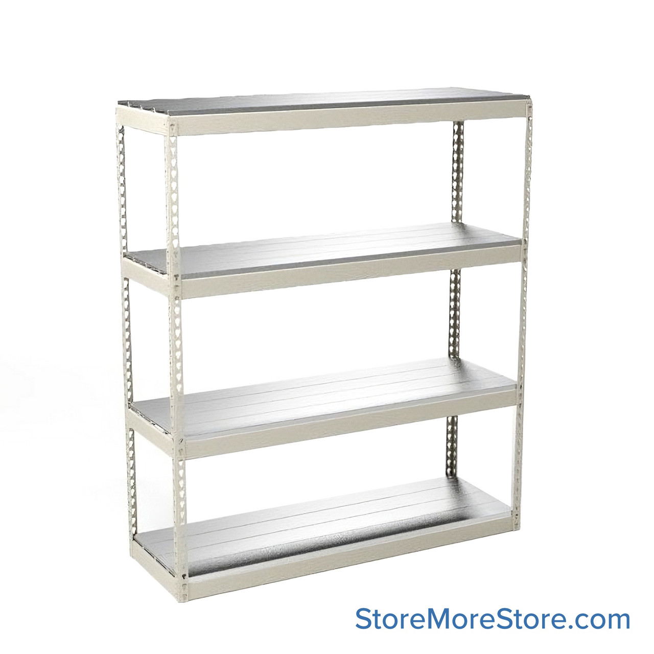 Bulk Storage Racks, 72" W x 18" D x 84" H, Channel Beam, Steel Decking