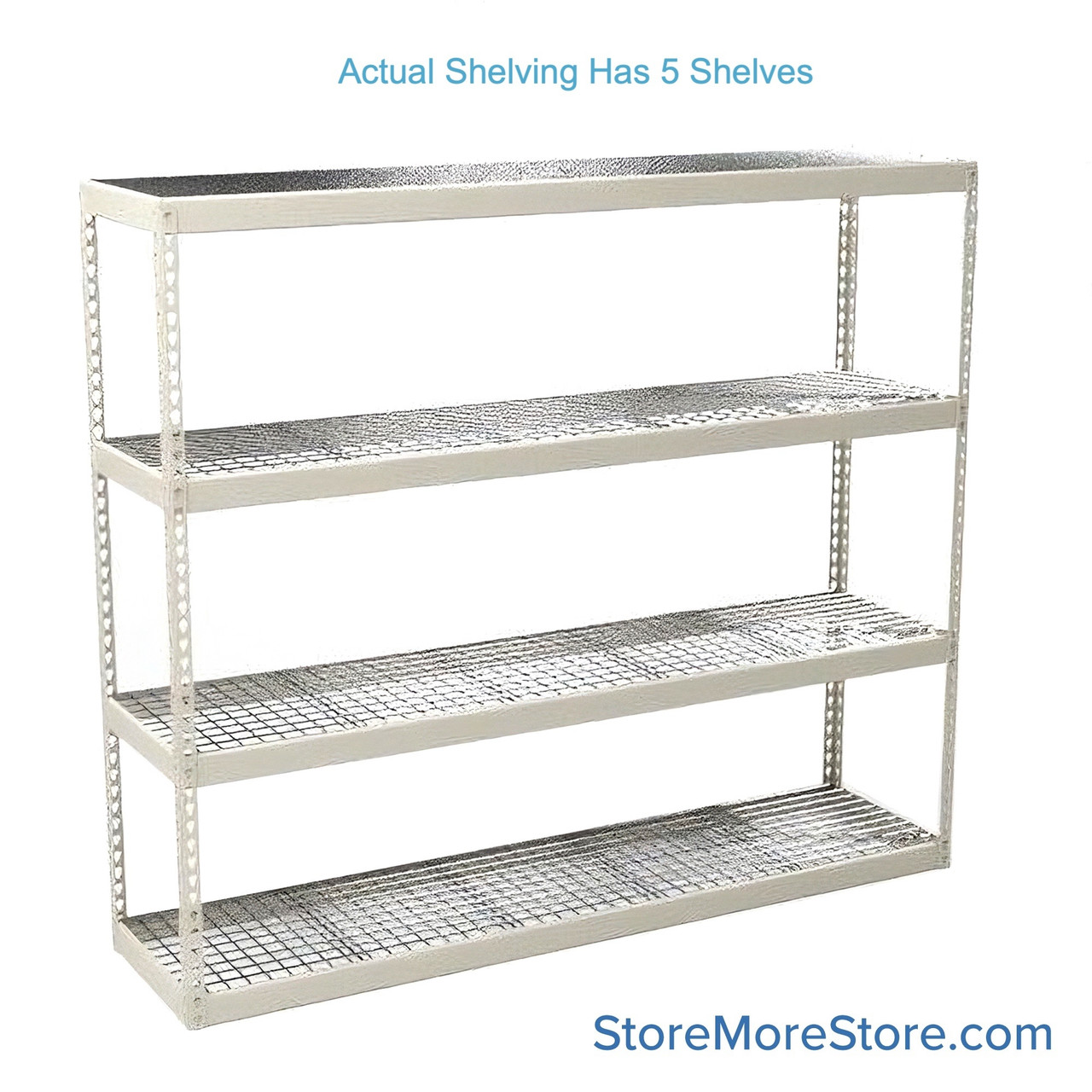 Bulk Storage Racks, 96" W x 36" D x 120" H, Channel Beam, Wire Decking
