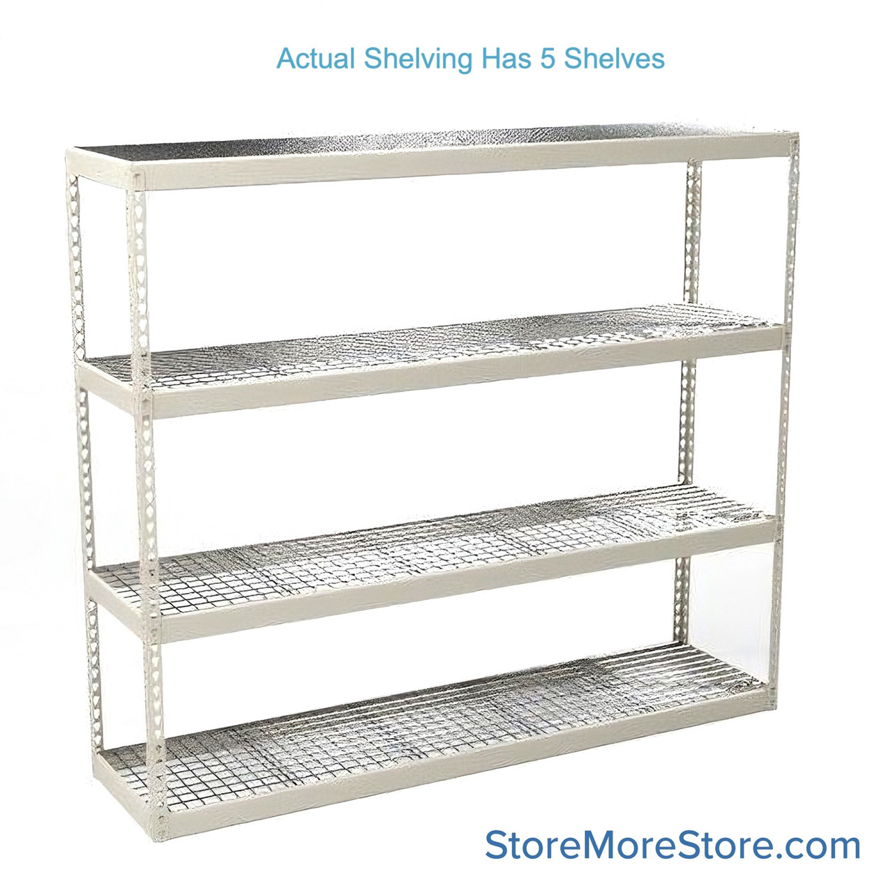 Bulk Storage Racks, 96" W x 48" D x 120" H, Channel Beam, Wire Decking