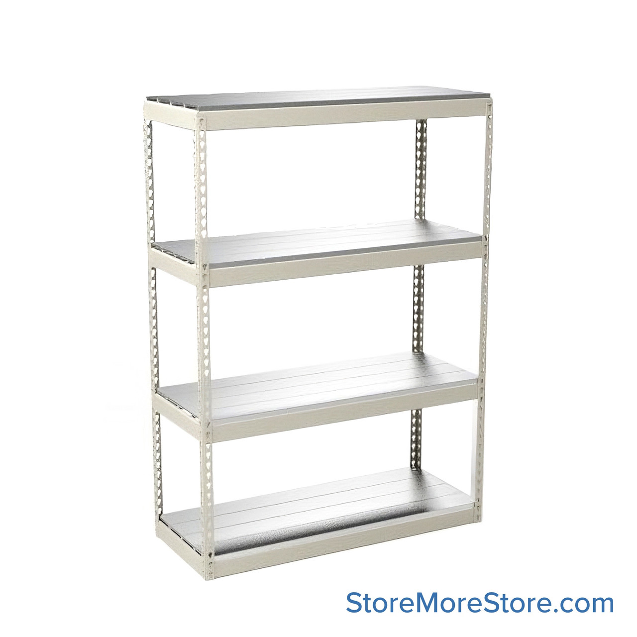 Bulk Storage Racks, 60" W x 30" D x 84" H, Angle Beam, Steel Decking