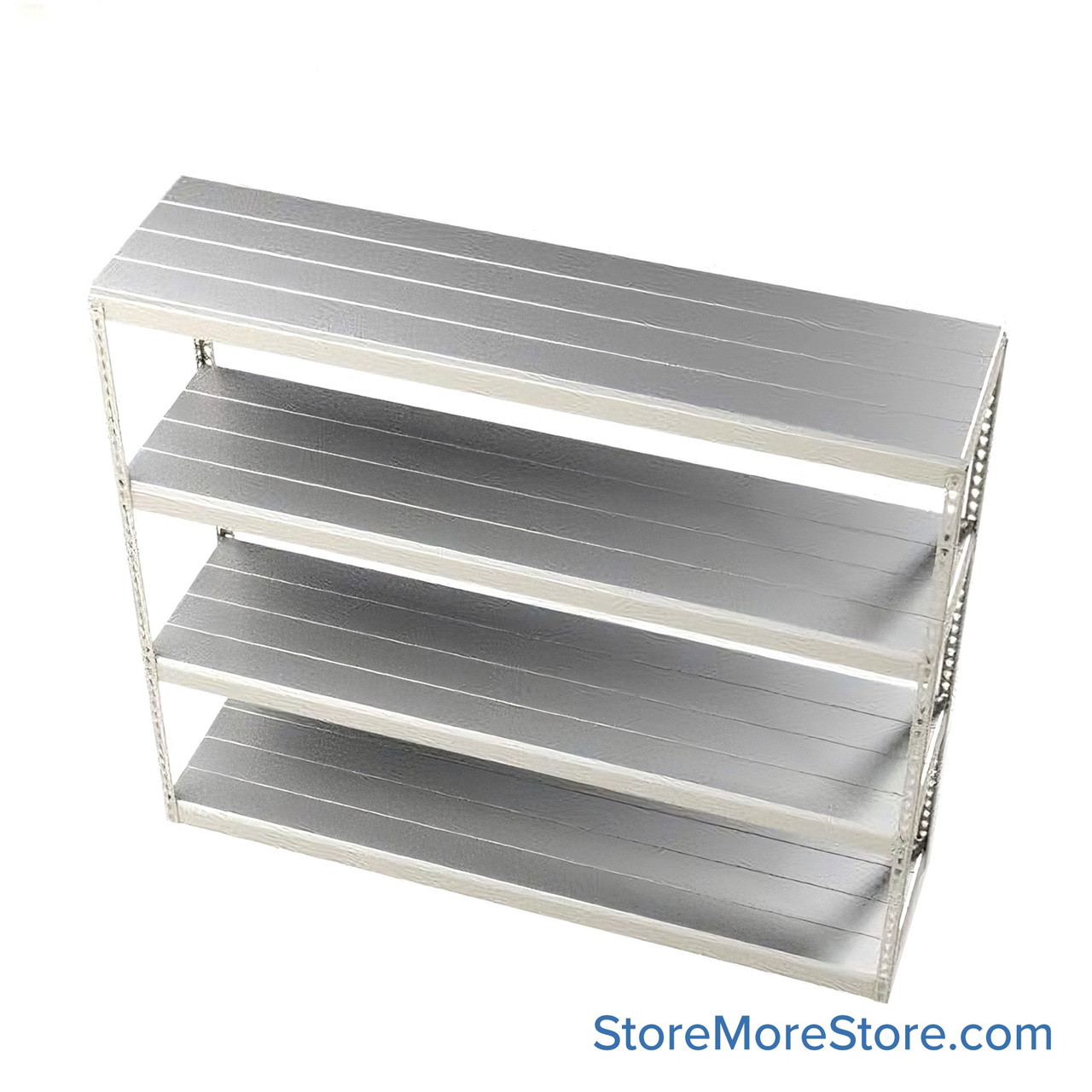 Bulk Storage Racks, 96" W x 30" D x 84" H, Angle Beam, Steel Decking