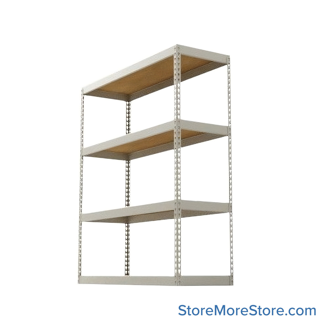 Bulk Storage Racks, 72" W x 48" D x 84" H, Channel Beam, Particle Board Decking