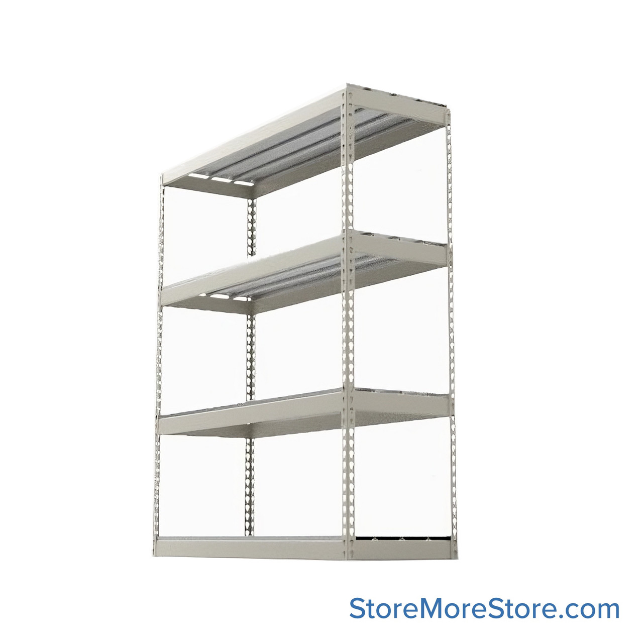 Bulk Storage Racks, 72" W x 24" D x 84" H, Channel Beam, Steel Decking