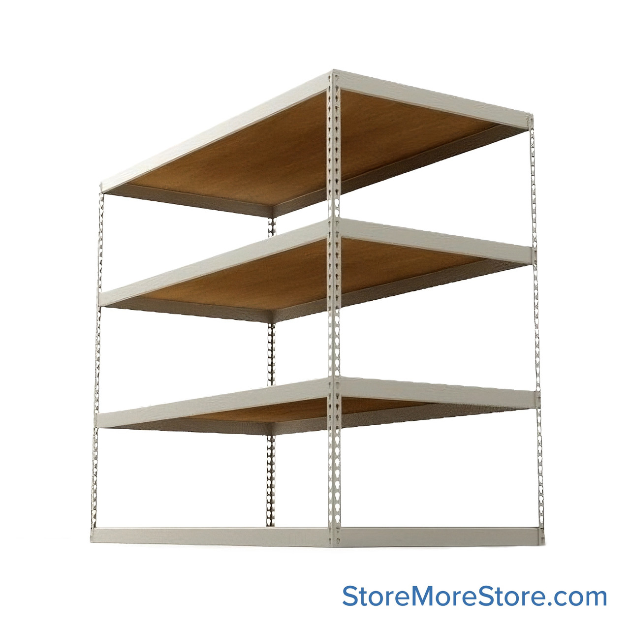 Bulk Storage Racks, 96" W x 48" D x 84" H, Channel Beam, Particle Board Decking