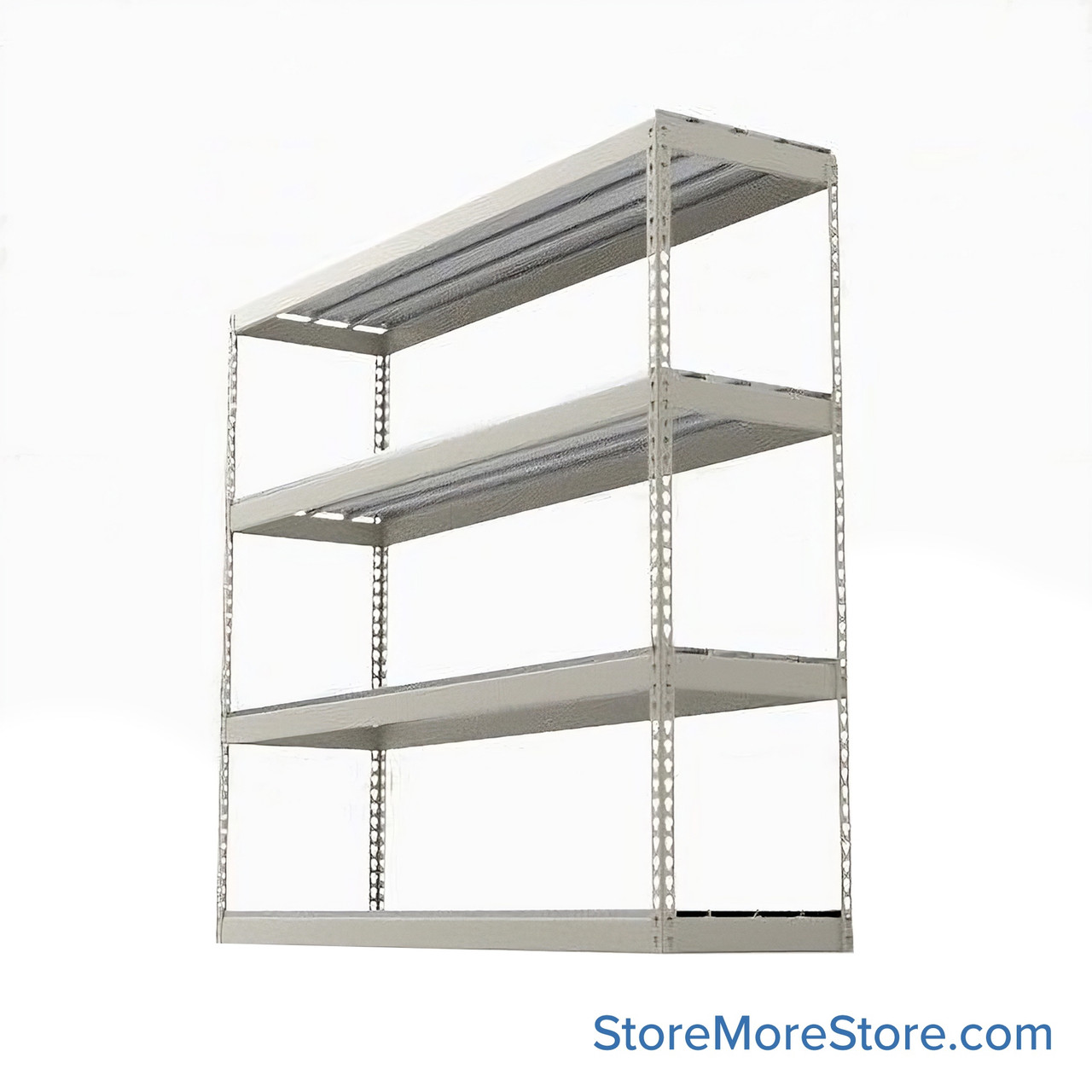 Bulk Storage Racks, 96" W x 36" D x 84" H, Channel Beam, Steel Decking