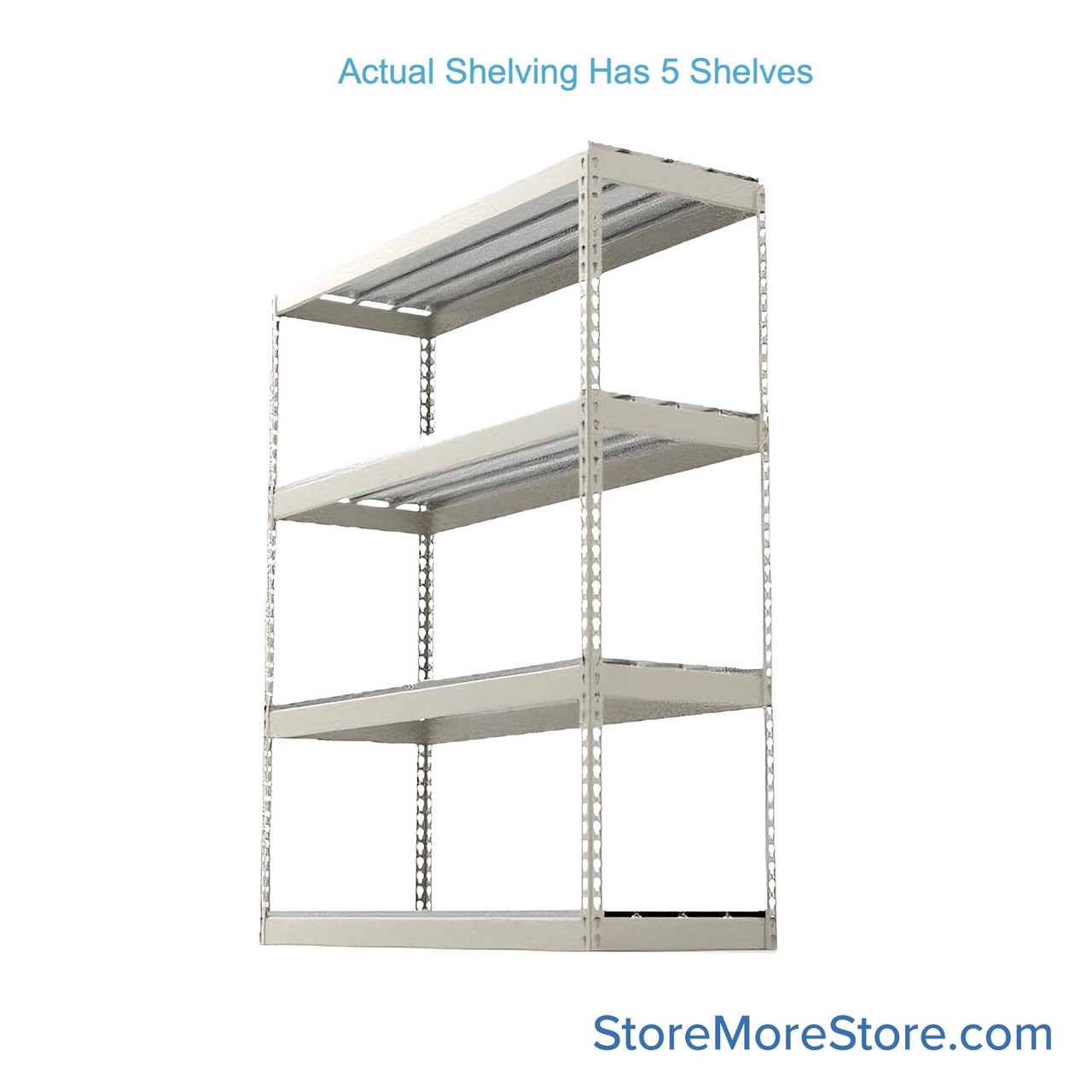 Bulk Storage Racks, 72" W x 48" D x 120" H, Angle Beam, Steel Decking