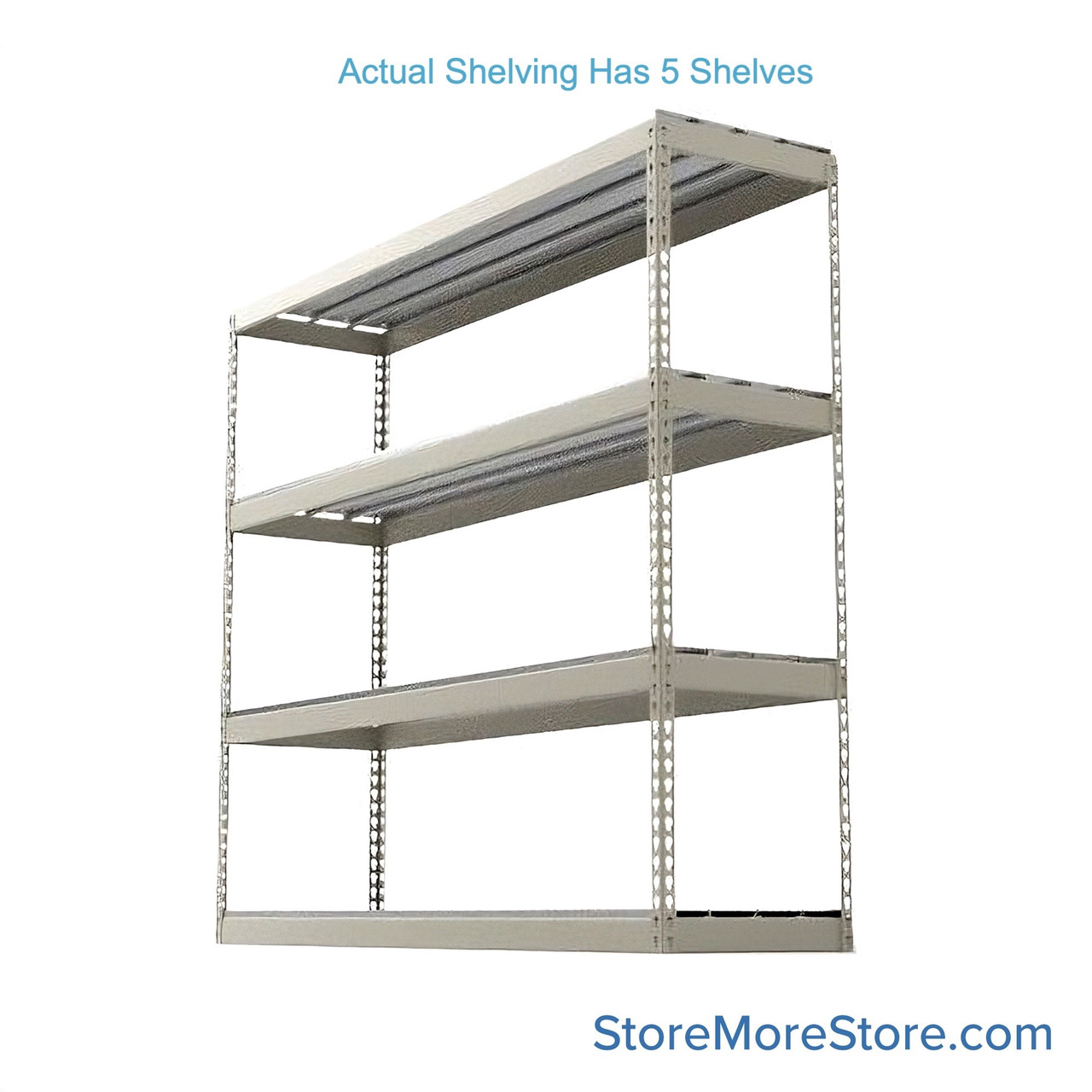 Bulk Storage Racks, 96" W x 48" D x 120" H, Angle Beam, Steel Decking