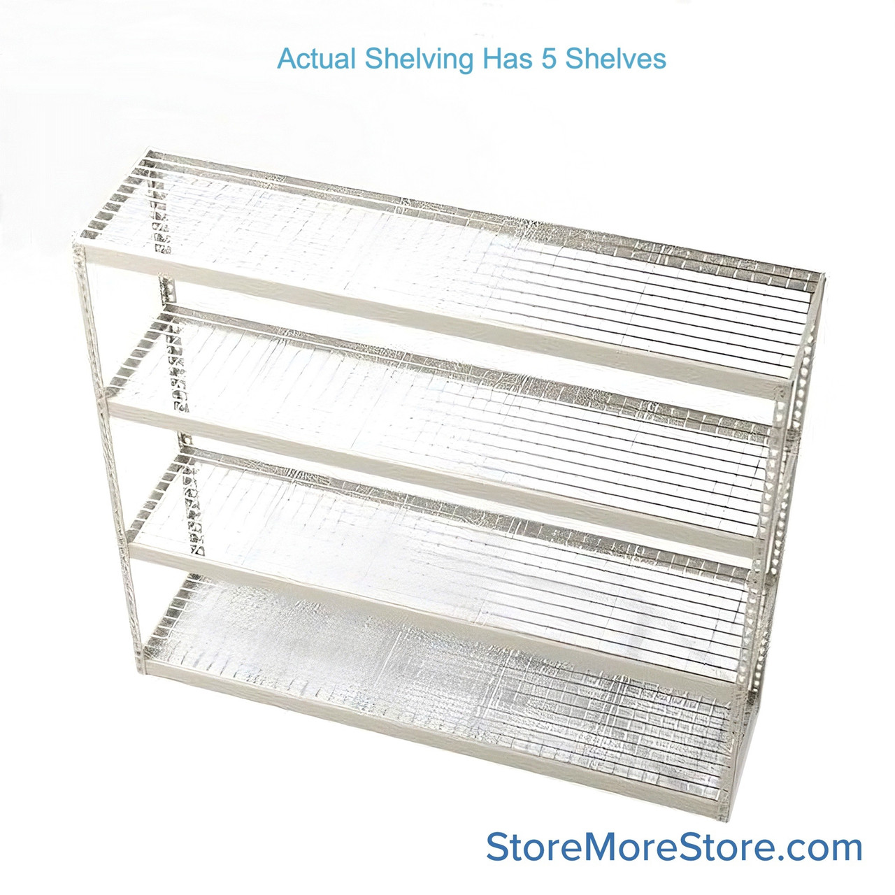 Bulk Storage Racks, 96" W x 48" D x 120" H, Angle Beam, Wire Decking