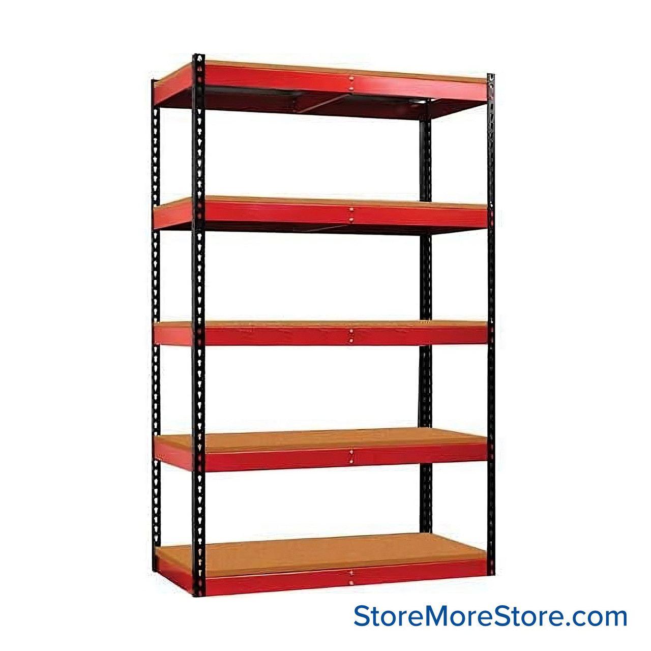 Boltless Steel Shelving with Decking, 36" W, Particle Board Decking