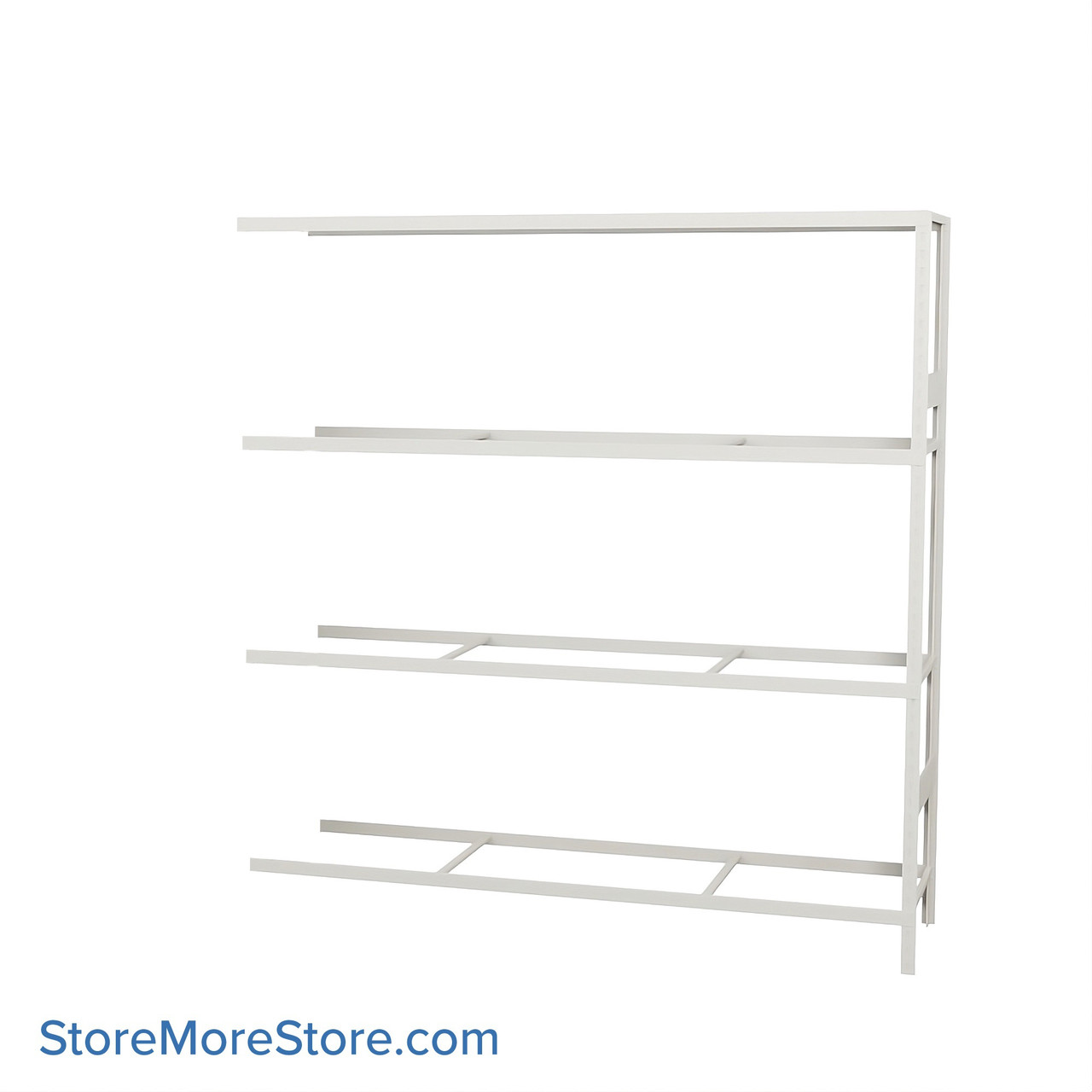 Wide Span Shelving, 72" W x 18" D x 75" H, Open - Adder, Heavy-Duty (12-Gauge), No Decking, 3 Adjustable Levels