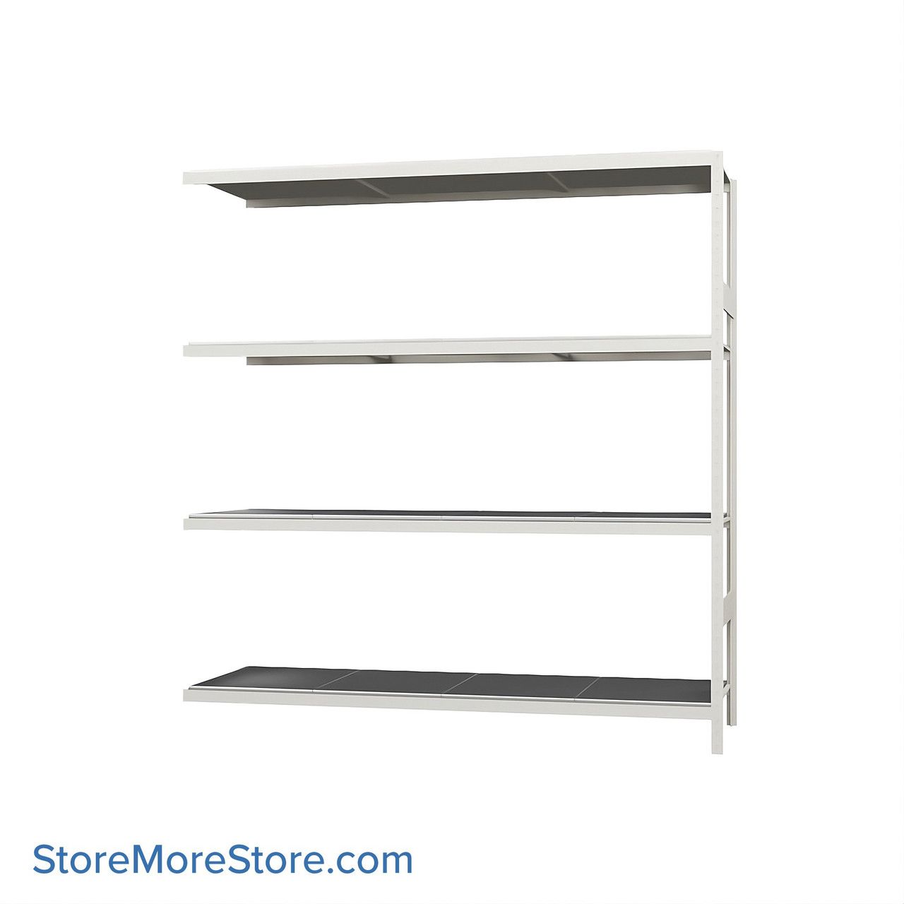Wide Span Shelving, 72" W x 24" D x 75" H, Open - Adder, Medium-Duty (14-Gauge), Steel, 4 Adjustable Levels