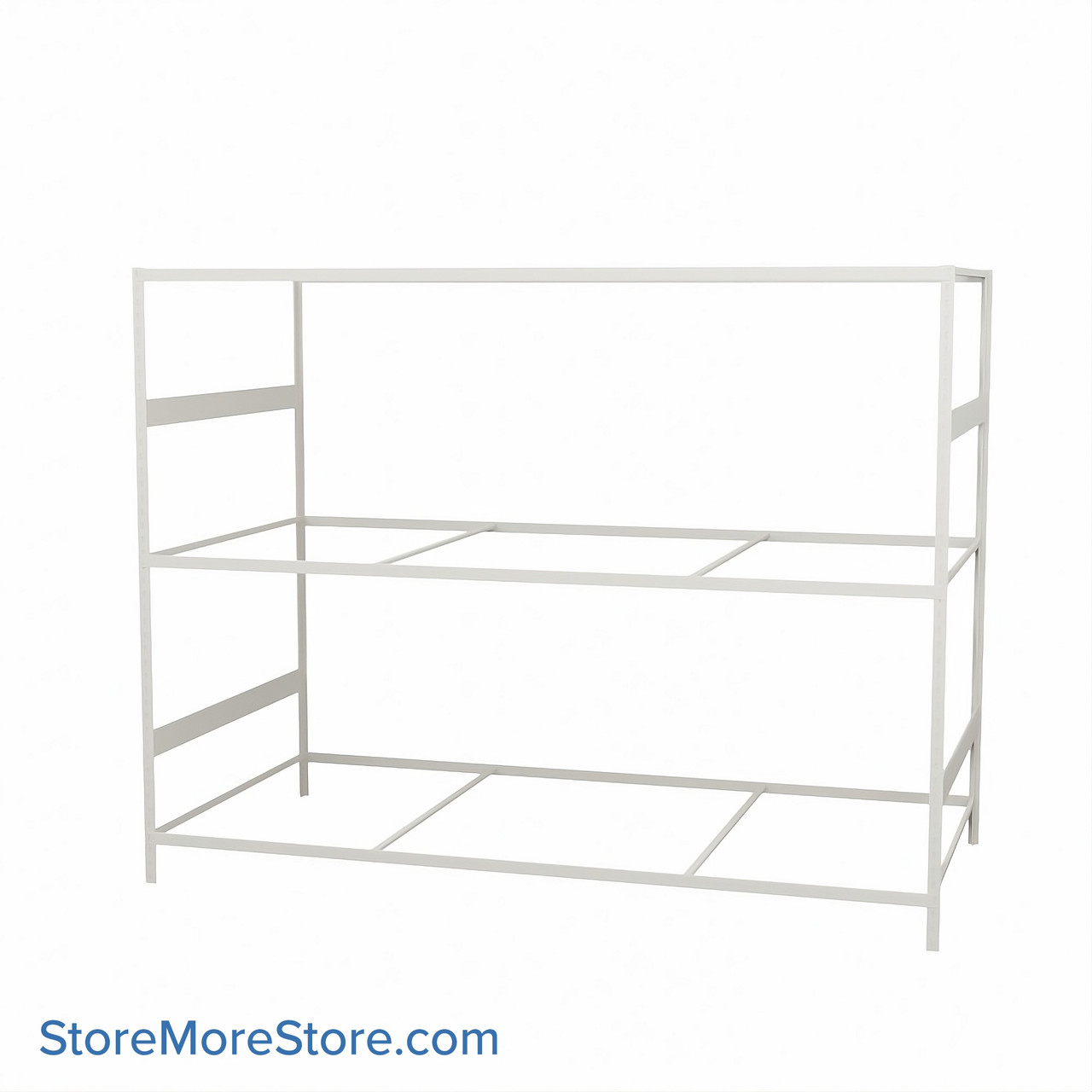 Wide Span Shelving, 96" W x 48" D x 75" H, Open - Starter, Heavy-Duty (12-Gauge), No Decking, 3 Adjustable Levels