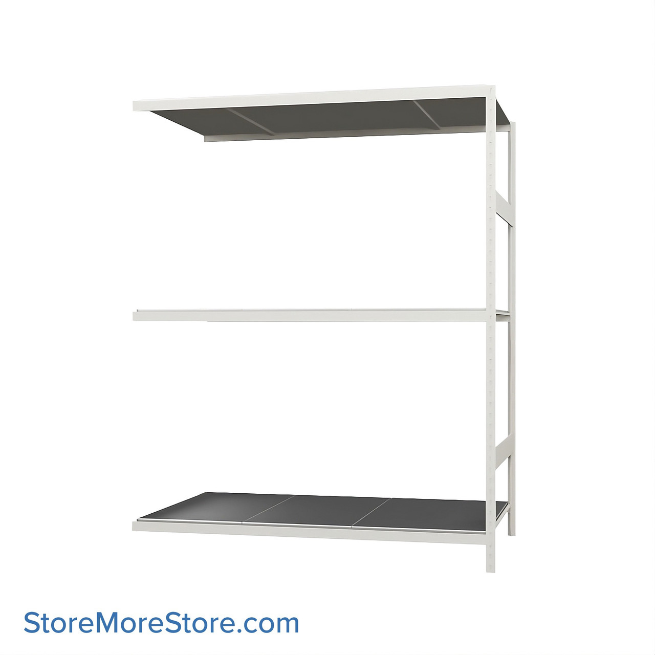 Wide Span Shelving, 60" W x 36" D x 75" H, Open - Adder, Medium-Duty (14-Gauge), Steel, 3 Adjustable Levels