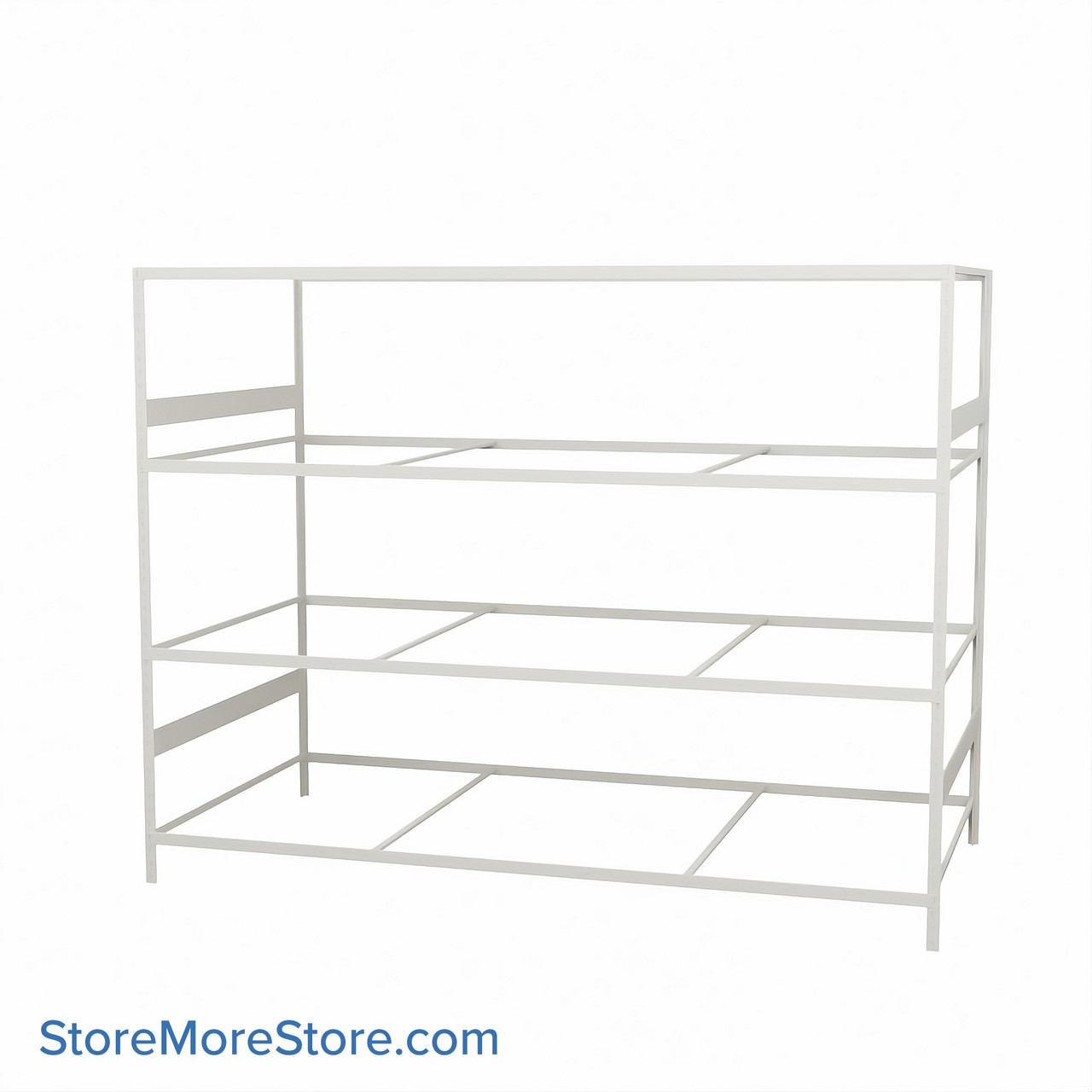 Wide Span Shelving, 96" W x 48" D x 75" H, Open - Starter, Heavy-Duty (12-Gauge), No Decking, 4 Adjustable Levels
