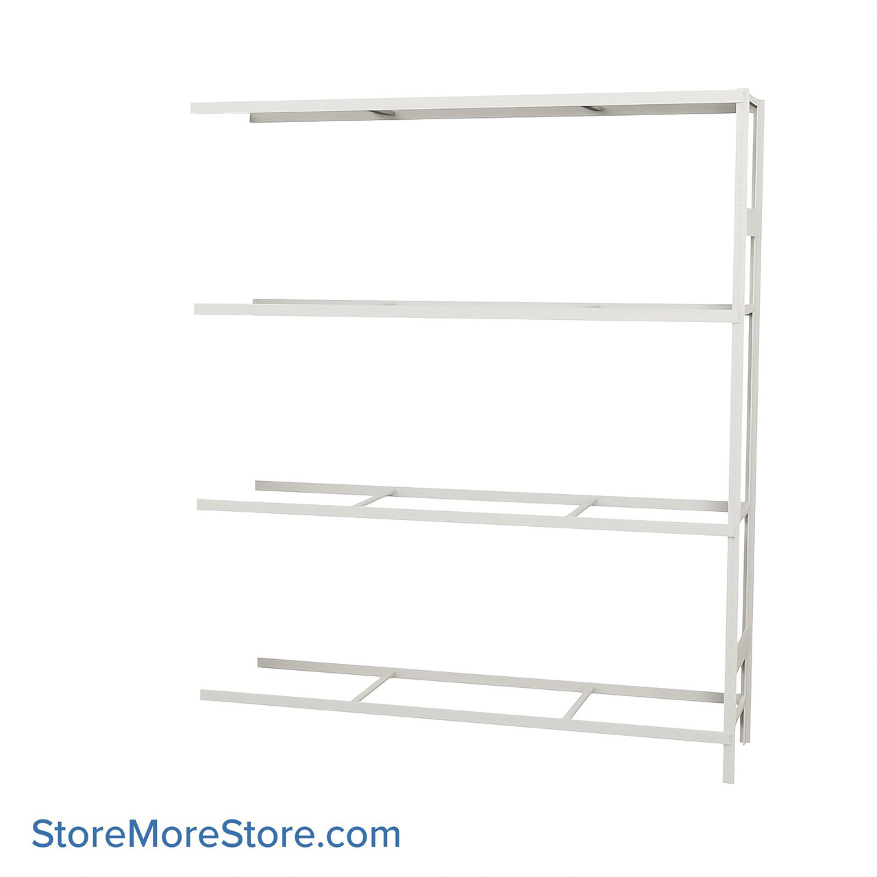 Wide Span Shelving, 72" W x 18" D x 87" H, Open - Adder, Heavy-Duty (12-Gauge), No Decking, 3 Adjustable Levels