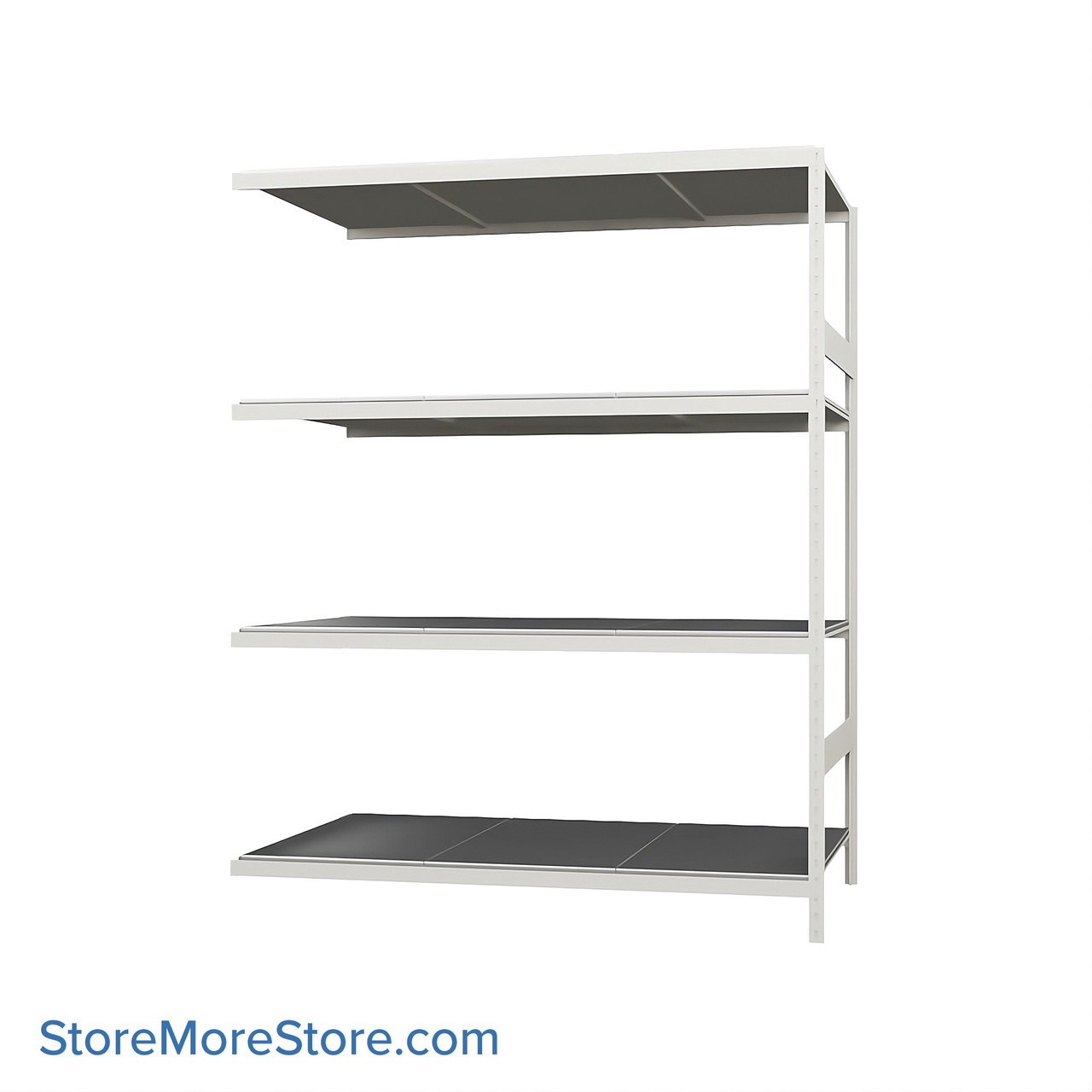 Wide Span Shelving, 60" W x 36" D x 75" H, Open - Adder, Medium-Duty (14-Gauge), Steel, 4 Adjustable Levels