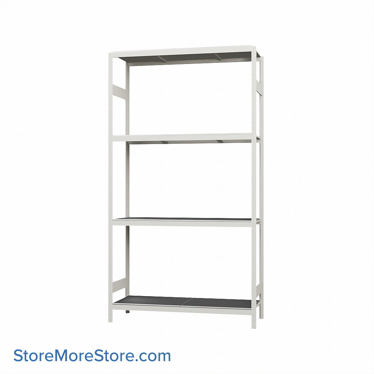 Wide Span Shelving, 48" W x 18" D x 87" H, Open - Starter, Medium-Duty (14-Gauge), Steel, 4 Adjustable Levels