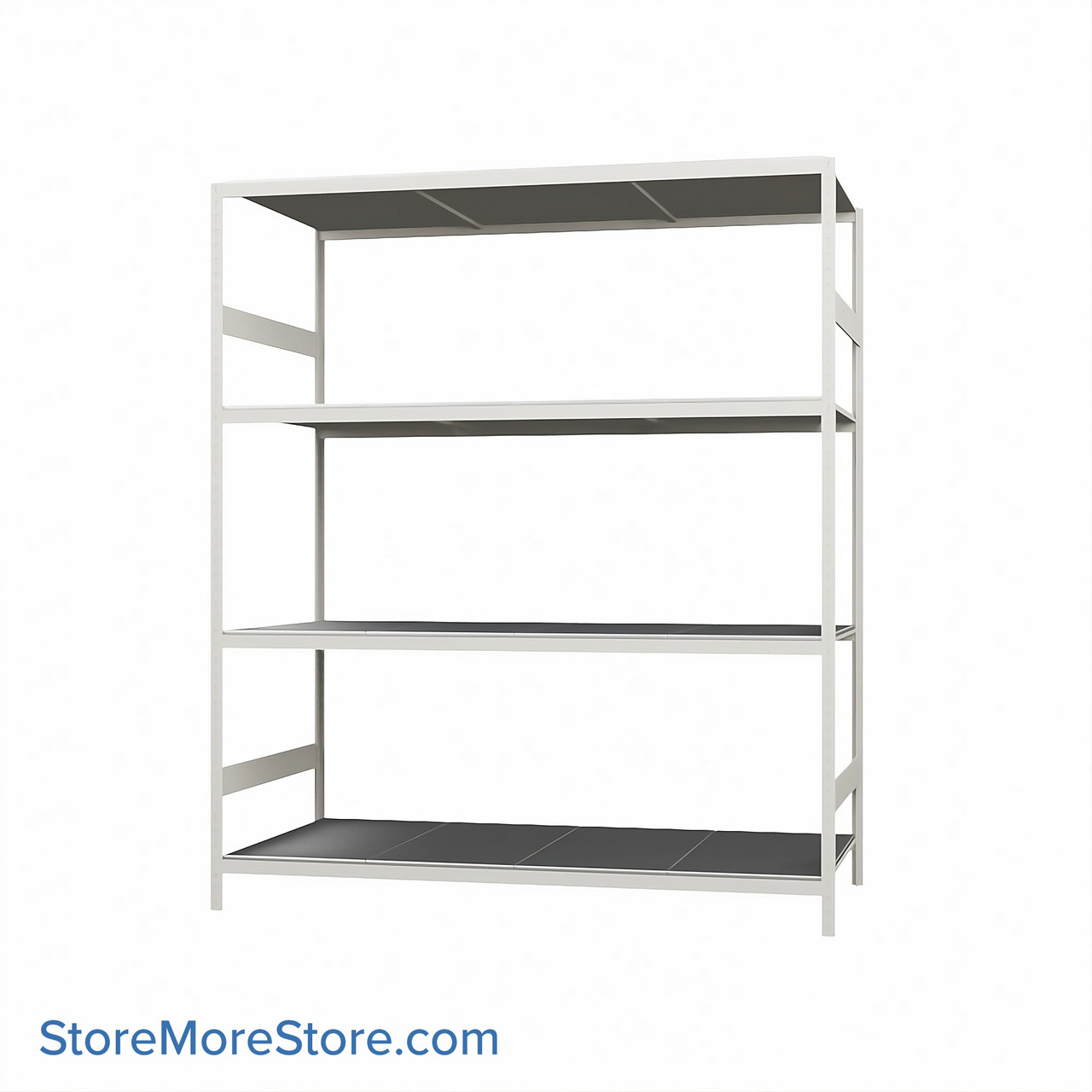 Wide Span Shelving, 72" W x 36" D x 99" H, Open - Starter, Heavy-Duty (12-Gauge), Steel, 4 Adjustable Levels