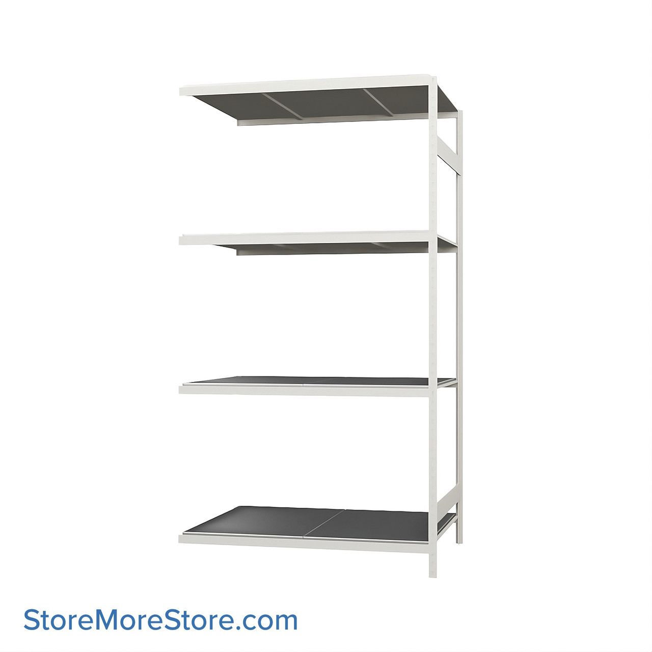 Wide Span Shelving, 48" W x 36" D x 87" H, Open - Adder, Medium-Duty (14-Gauge), Steel, 4 Adjustable Levels