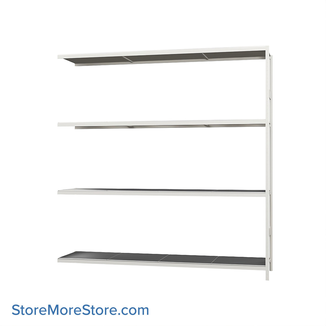 Wide Span Shelving, 72" W x 24" D x 99" H, Open - Adder, Medium-Duty (14-Gauge), Steel, 4 Adjustable Levels