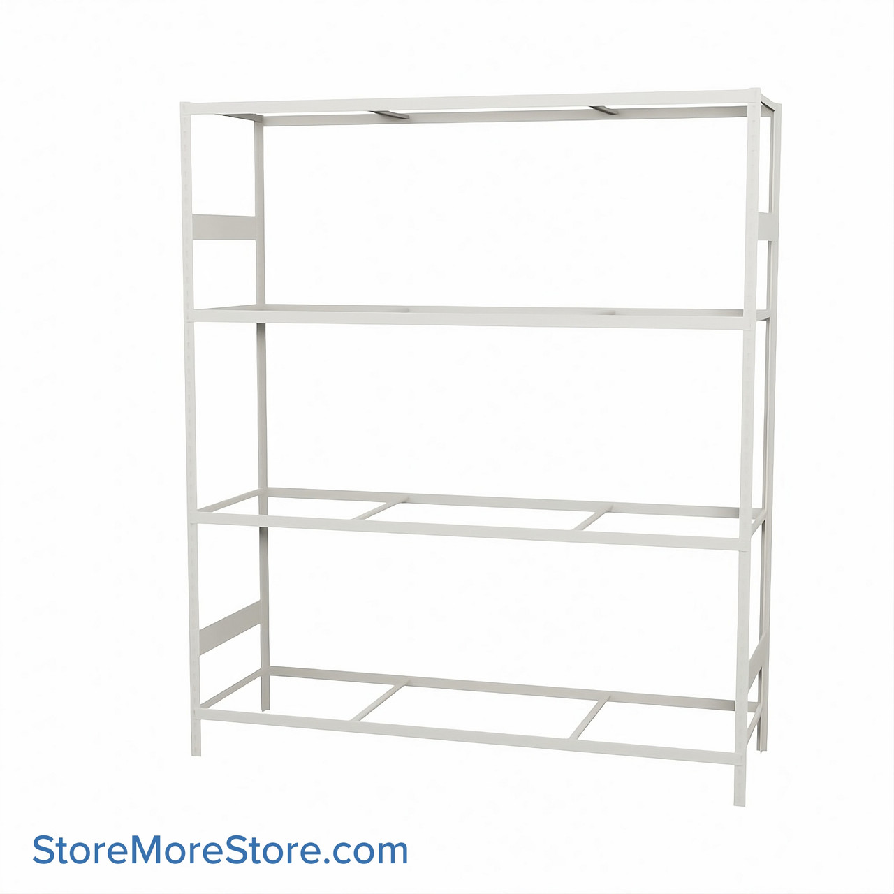 Wide Span Shelving, 72" W x 24" D x 87" H, Open - Starter, Medium-Duty (14-Gauge), No Decking, 4 Adjustable Levels