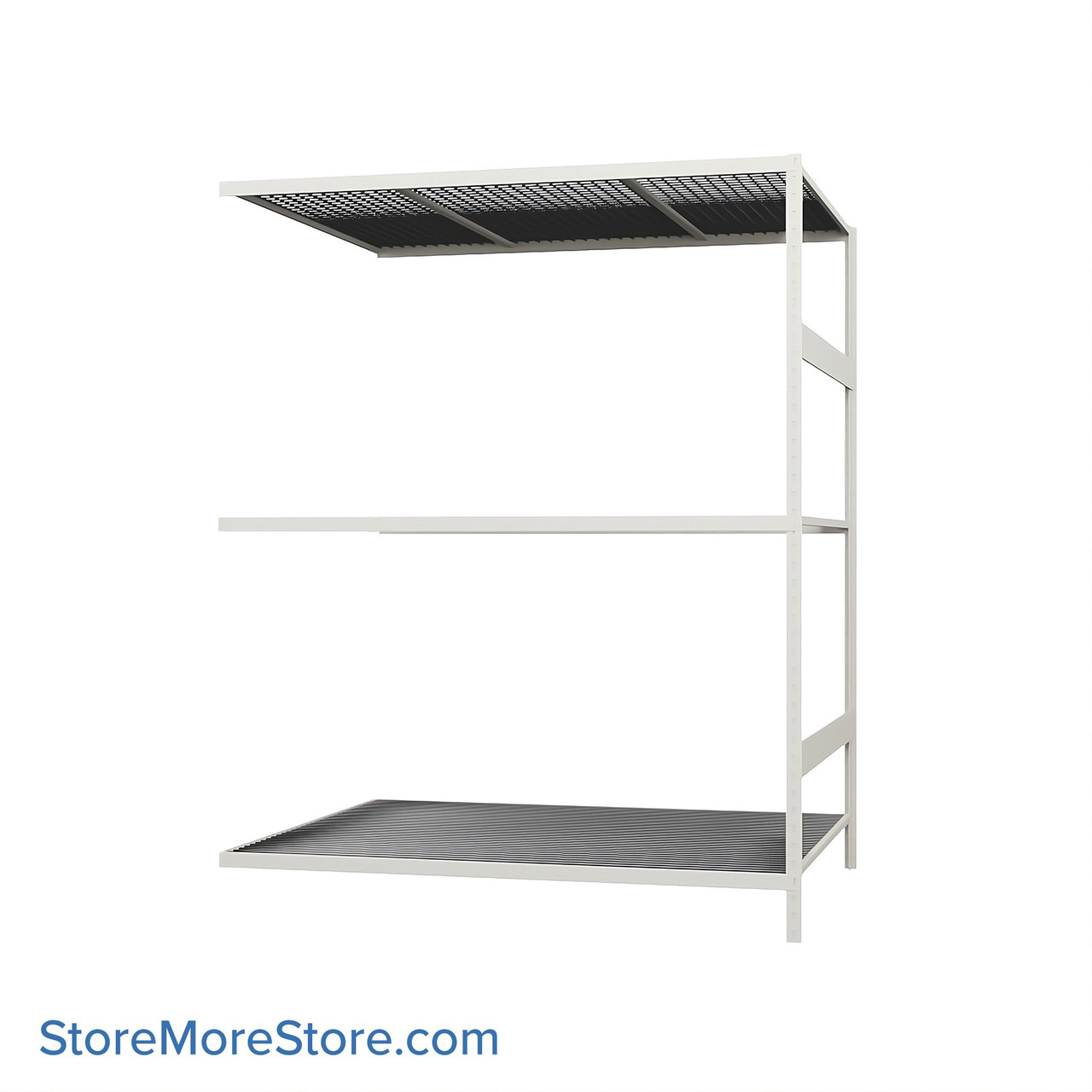 Wide Span Shelving, 60" W x 48" D x 75" H, Open - Adder, Medium-Duty (14-Gauge), Wire, 3 Adjustable Levels