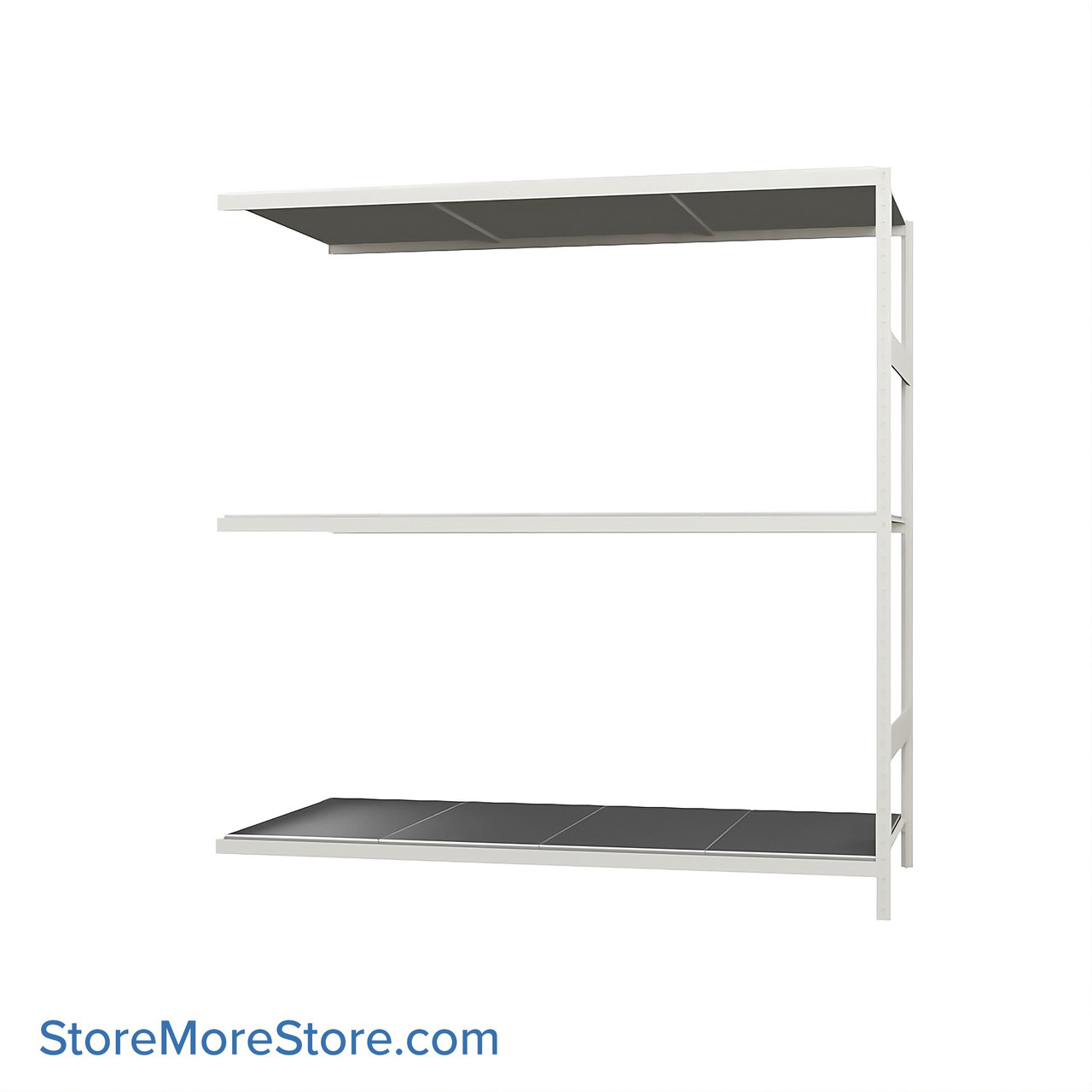Wide Span Shelving, 72" W x 36" D x 75" H, Open - Adder, Medium-Duty (14-Gauge), Steel, 3 Adjustable Levels