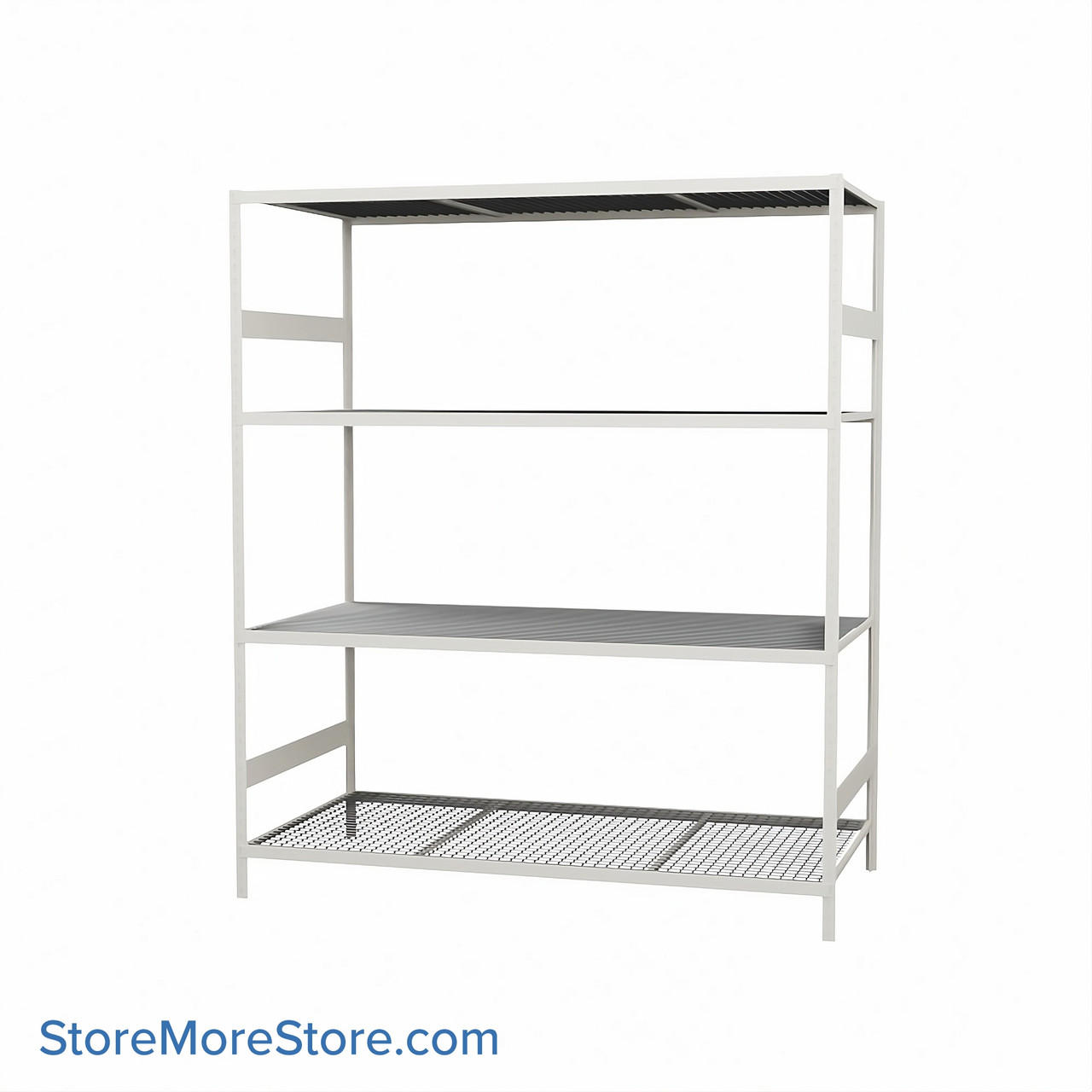 Wide Span Shelving, 72" W x 36" D x 99" H, Open - Starter, Heavy-Duty (12-Gauge), Wire, 4 Adjustable Levels
