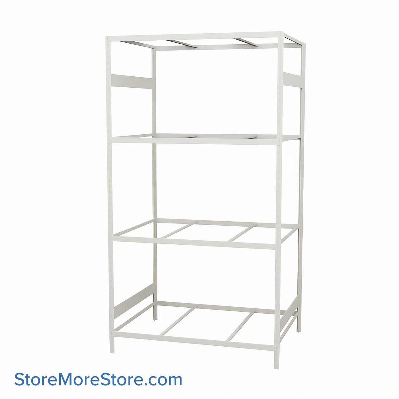 Wide Span Shelving, 48" W x 36" D x 87" H, Open - Starter, Medium-Duty (14-Gauge), No Decking, 4 Adjustable Levels