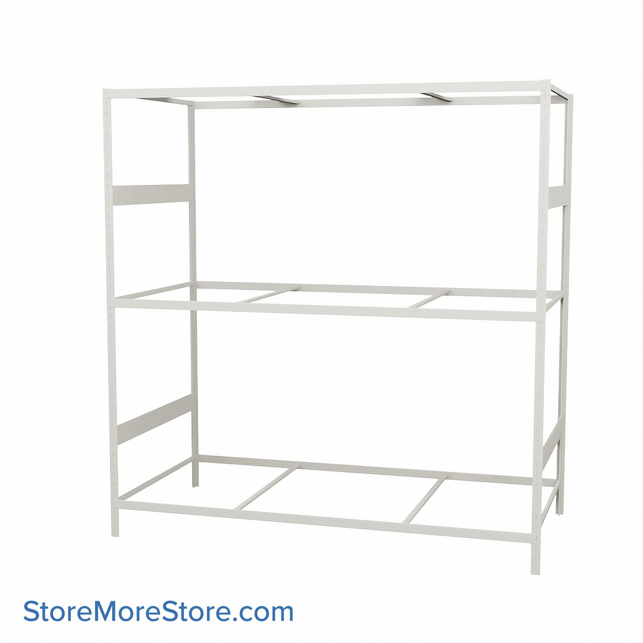 Wide Span Shelving, 72" W x 36" D x 75" H, Open - Starter, Medium-Duty (14-Gauge), No Decking, 3 Adjustable Levels