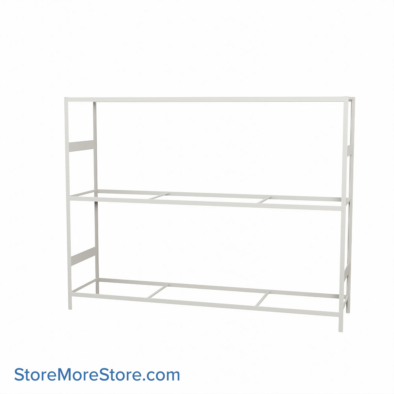 Wide Span Shelving, 96" W x 24" D x 75" H, Open - Starter, Heavy-Duty (12-Gauge), No Decking, 3 Adjustable Levels