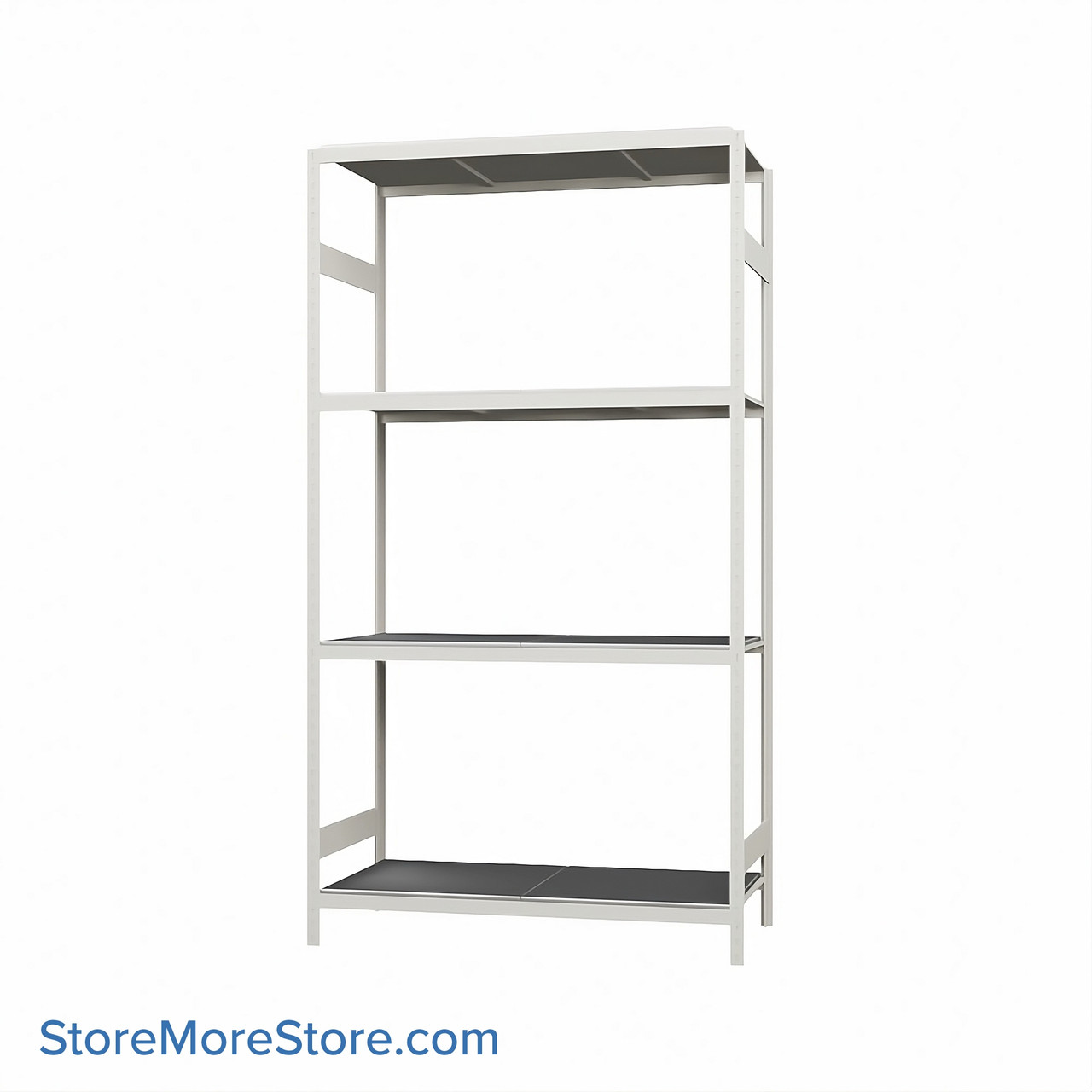 Wide Span Shelving, 48" W x 24" D x 87" H, Open - Starter, Medium-Duty (14-Gauge), Steel, 4 Adjustable Levels