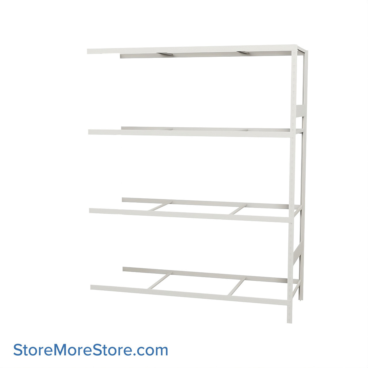 Wide Span Shelving, 60" W x 24" D x 75" H, Open - Adder, Medium-Duty (14-Gauge), No Decking, 4 Adjustable Levels