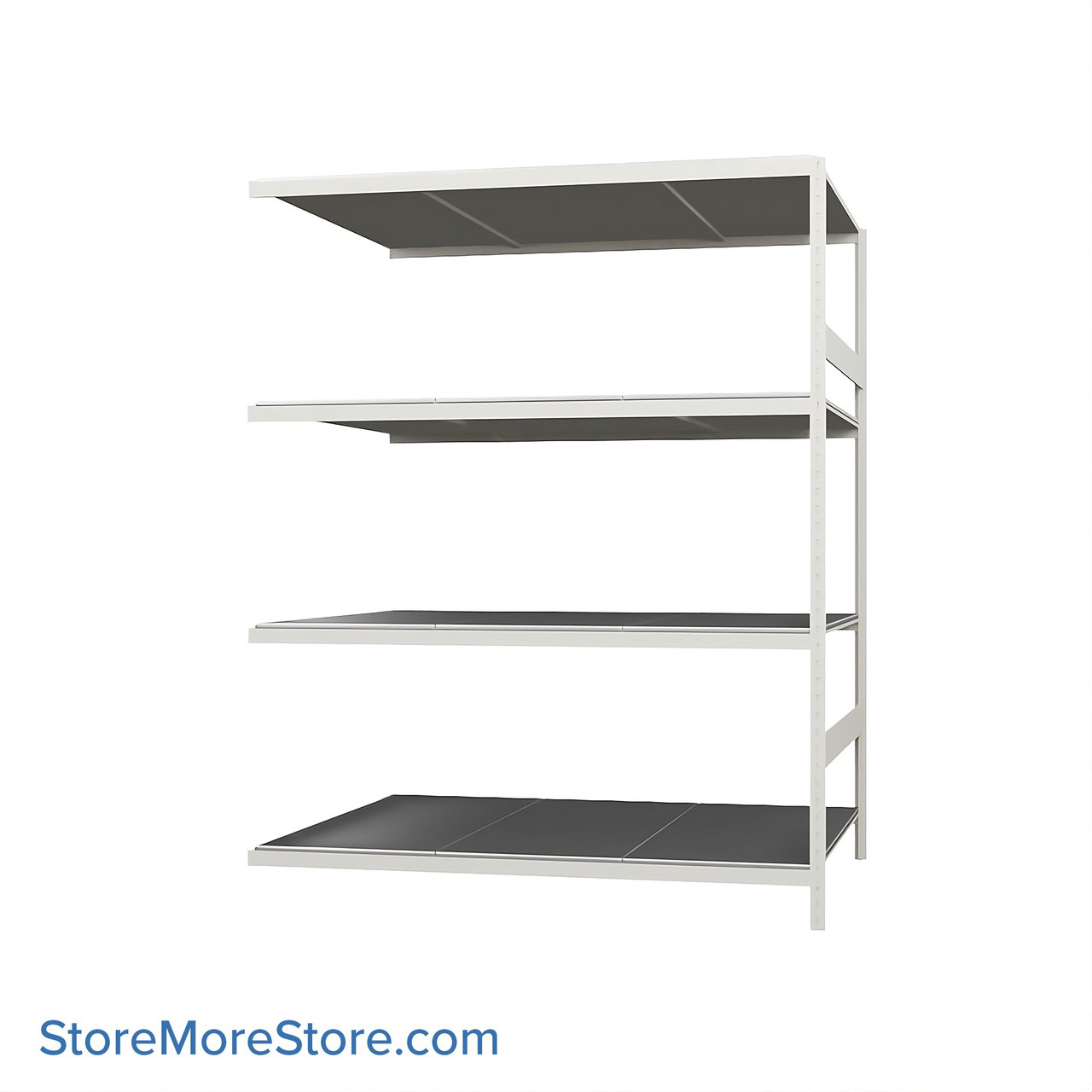 Wide Span Shelving, 60" W x 48" D x 75" H, Open - Adder, Medium-Duty (14-Gauge), Steel, 4 Adjustable Levels