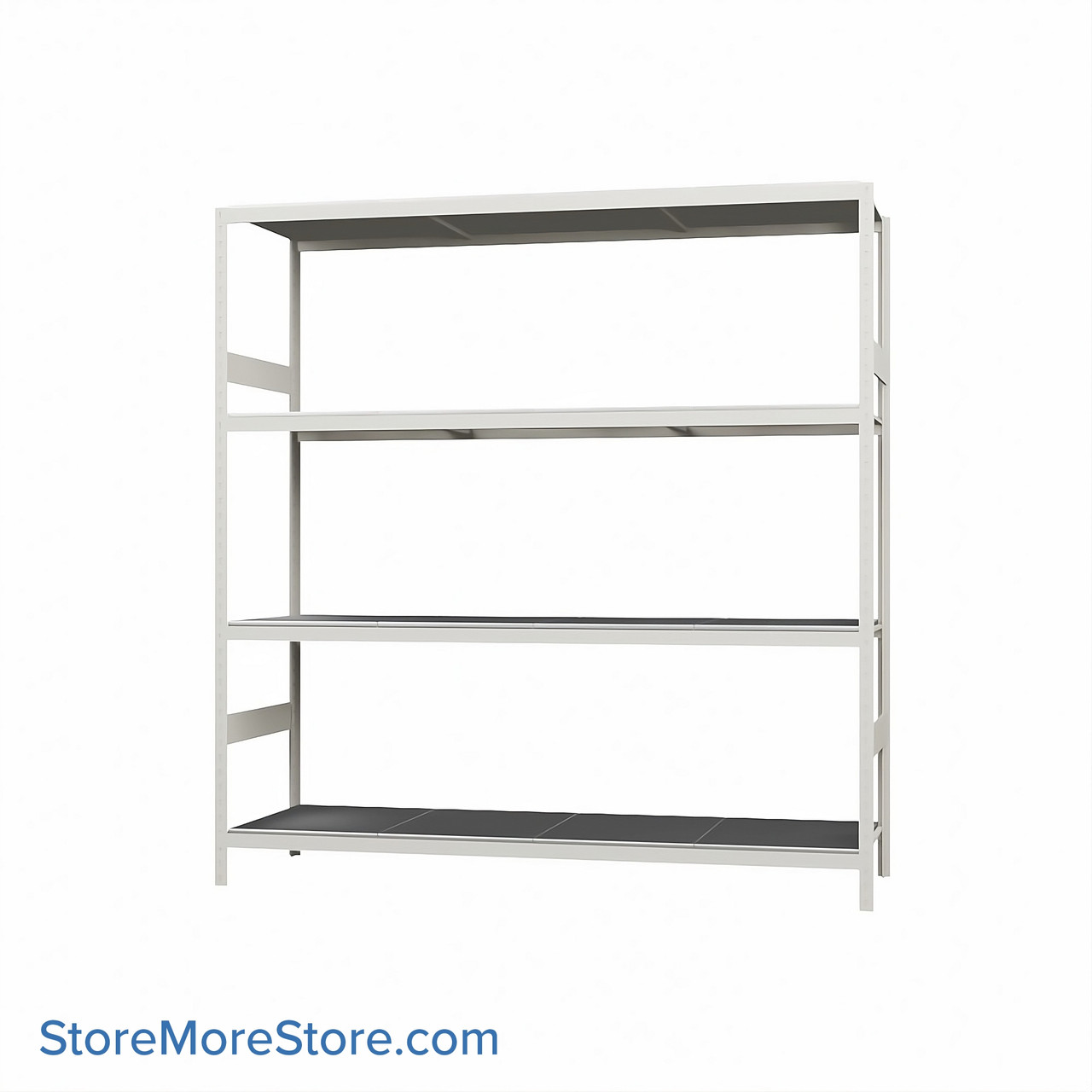 Wide Span Shelving, 72" W x 24" D x 75" H, Open - Starter, Medium-Duty (14-Gauge), Steel, 4 Adjustable Levels