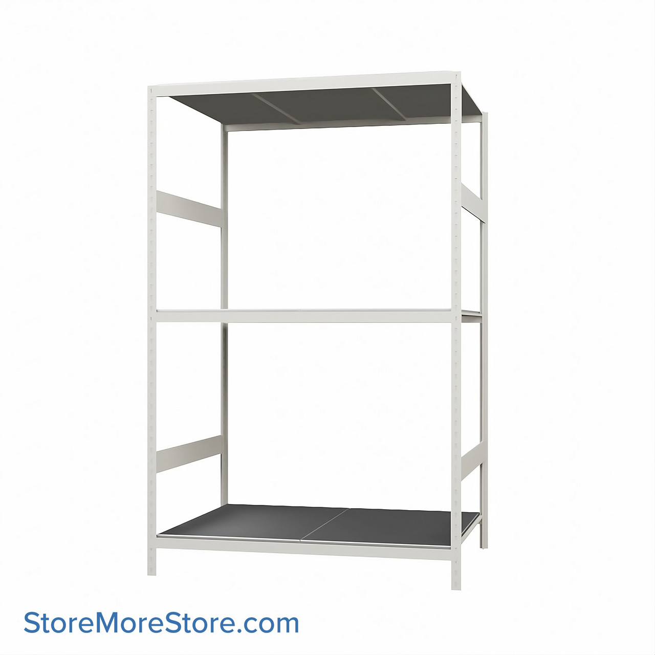 Wide Span Shelving, 48" W x 36" D x 75" H, Open - Starter, Medium-Duty (14-Gauge), Steel, 3 Adjustable Levels