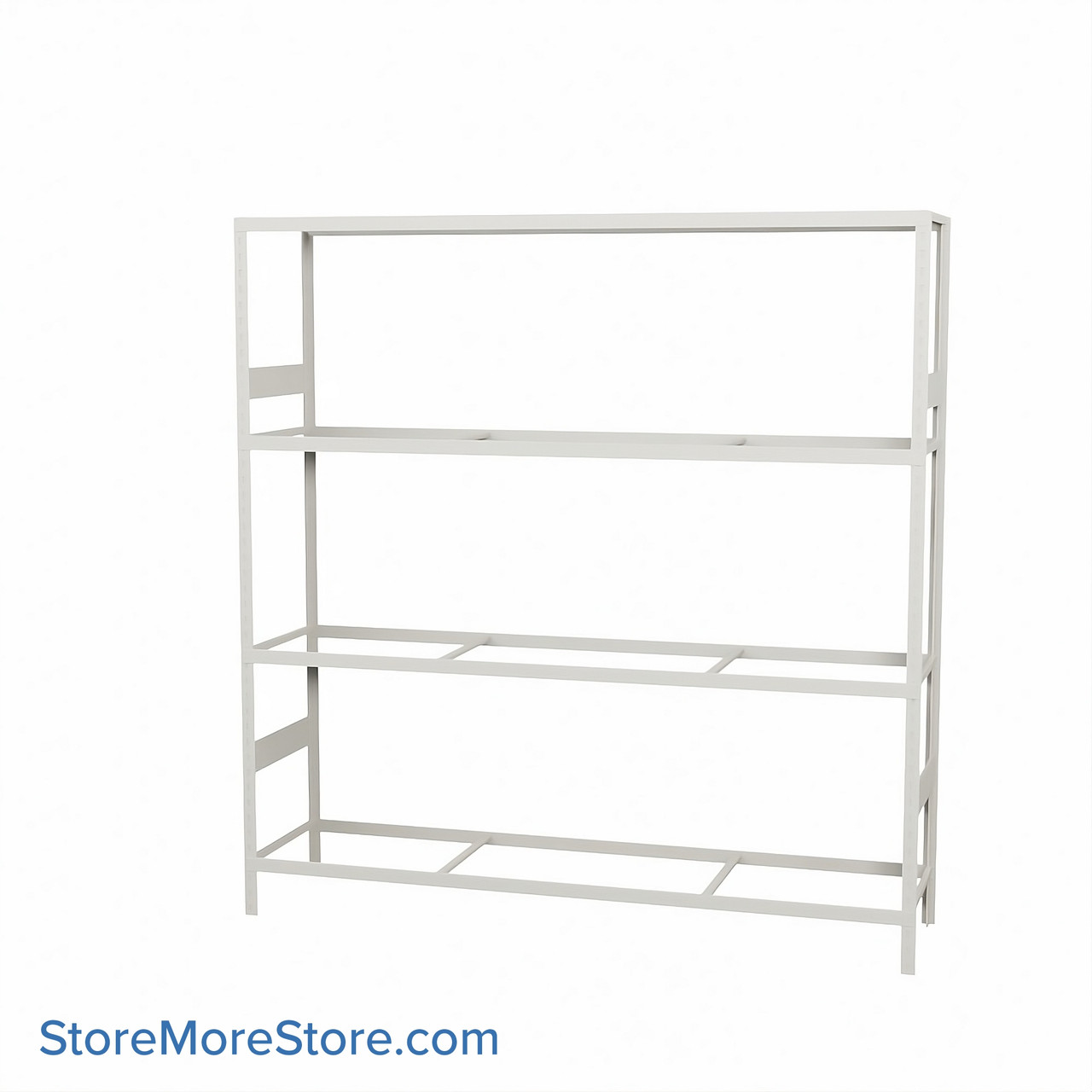 Wide Span Shelving, 72" W x 18" D x 75" H, Open - Starter, Heavy-Duty (12-Gauge), No Decking, 4 Adjustable Levels